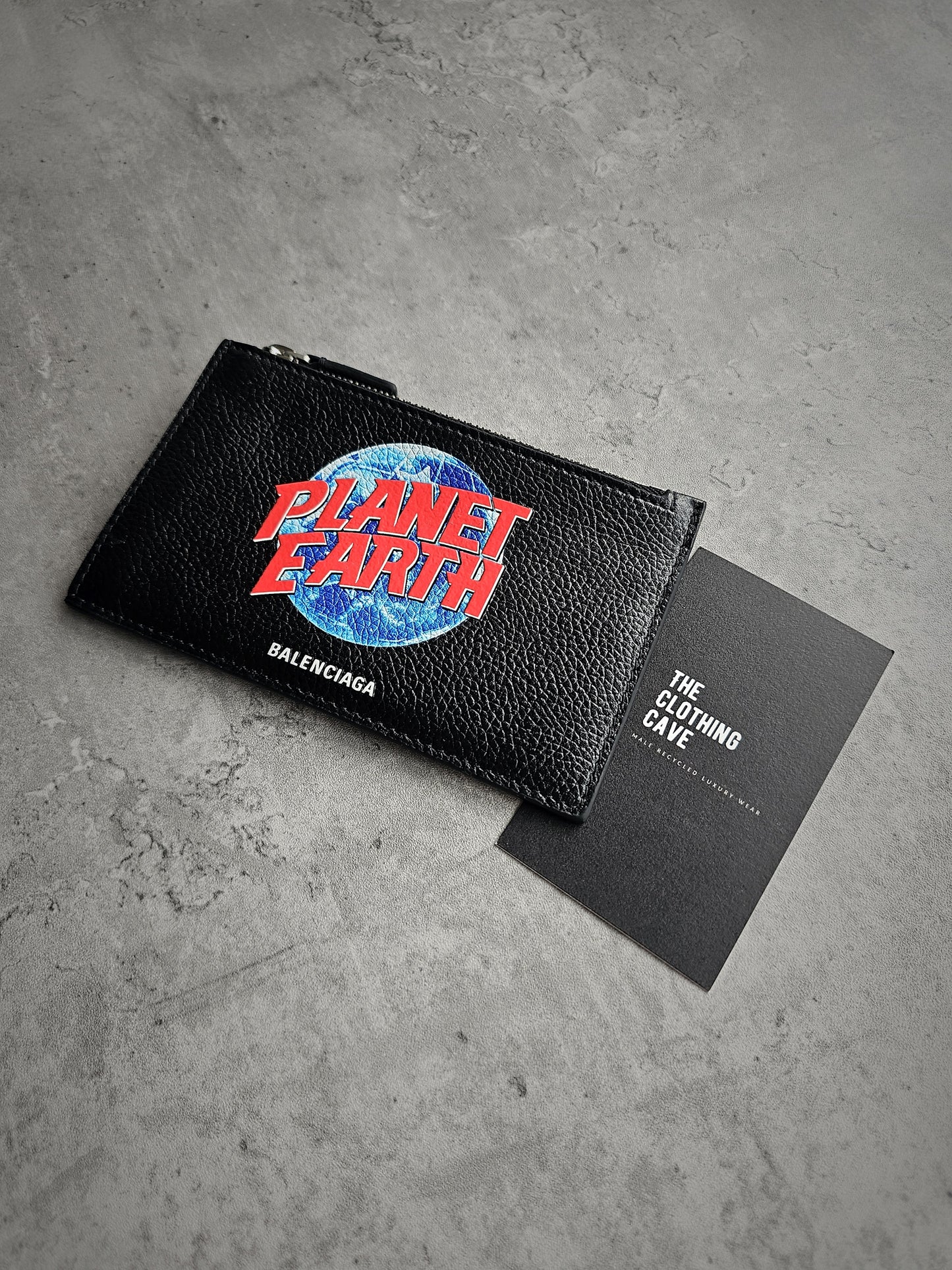 BALENCIAGA Planet Earth Card & Coin Holder