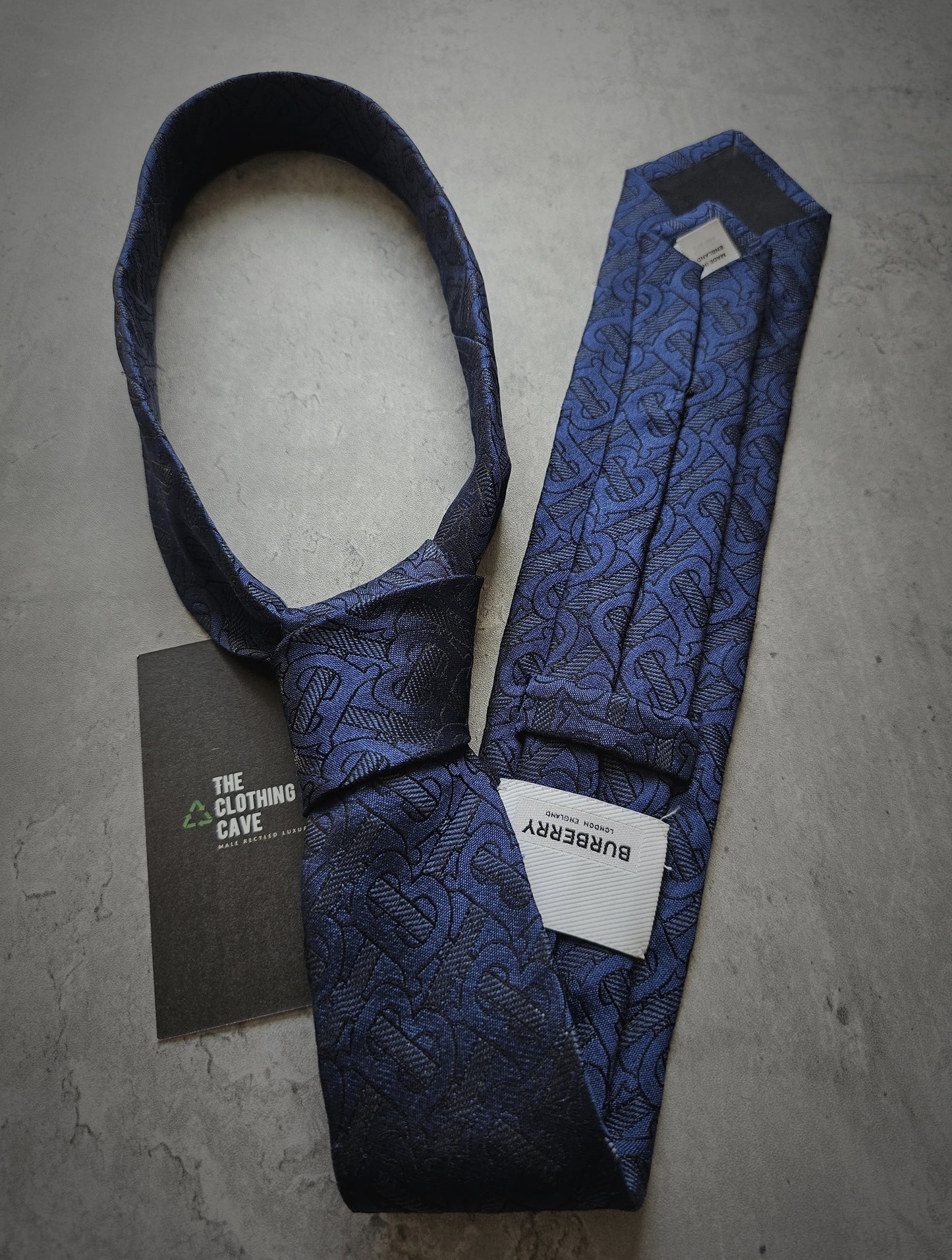 BURBERRY TB Monogram Silk Tie