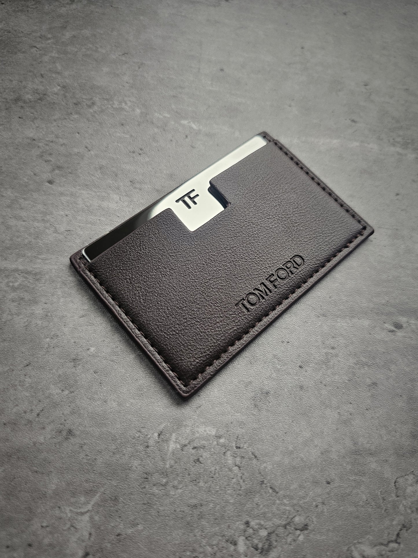 TOM FORD TF Single Leather Card Holder & Mirror