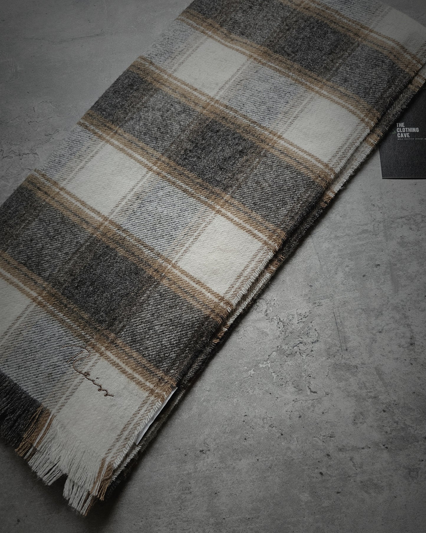 REISS Angelo Wool Blend Checked Scarf