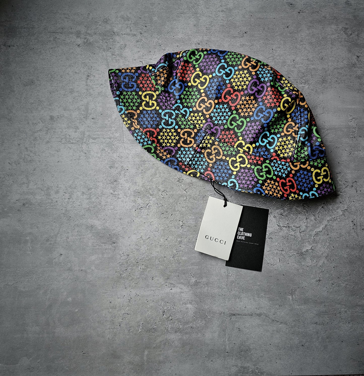 GUCCI GG Supreme Monogram Psychedelic Fedora Bucket Hat