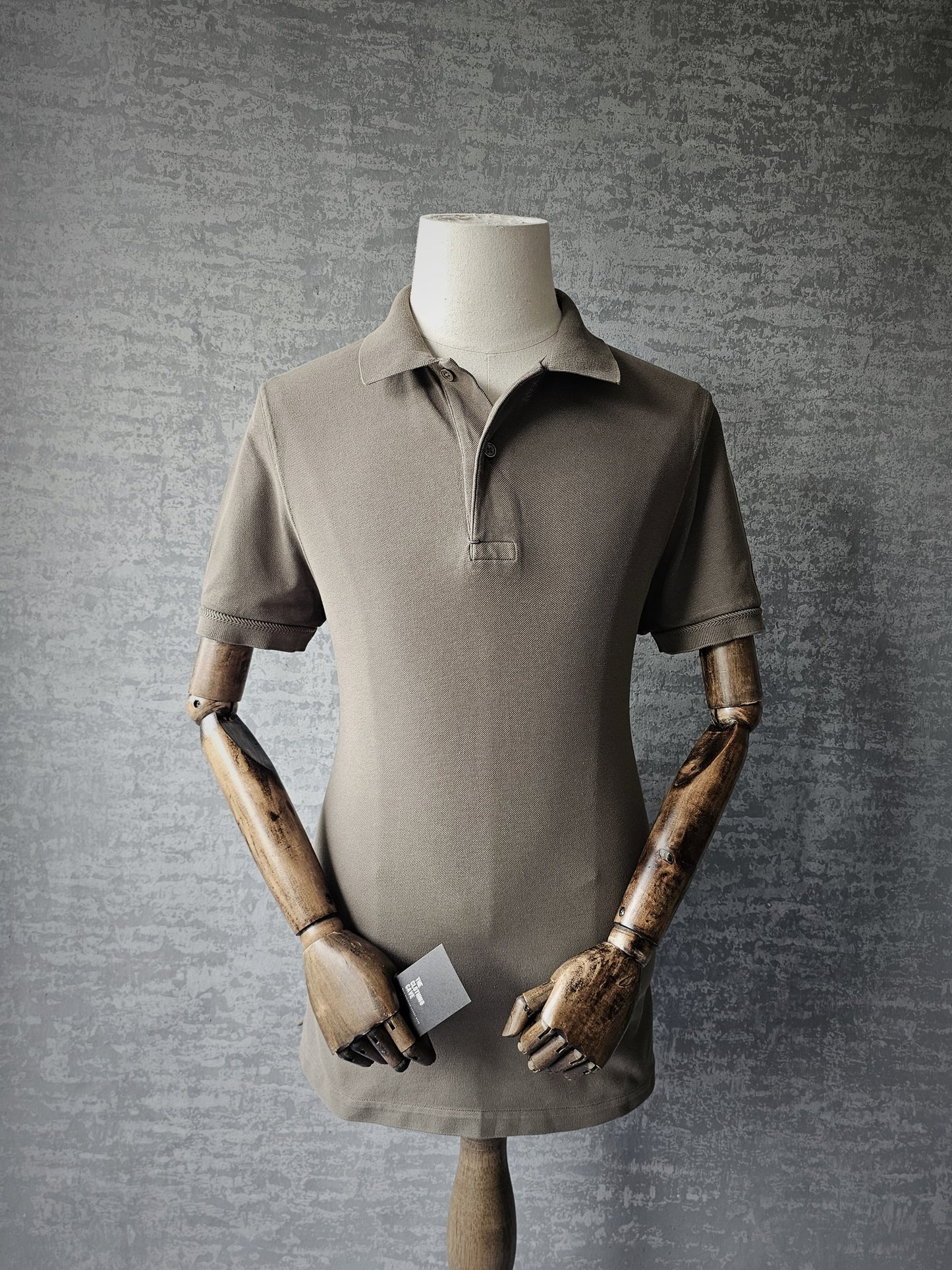 TOM FORD TF Garment-Dyed Cotton Khaki Polo Shirt