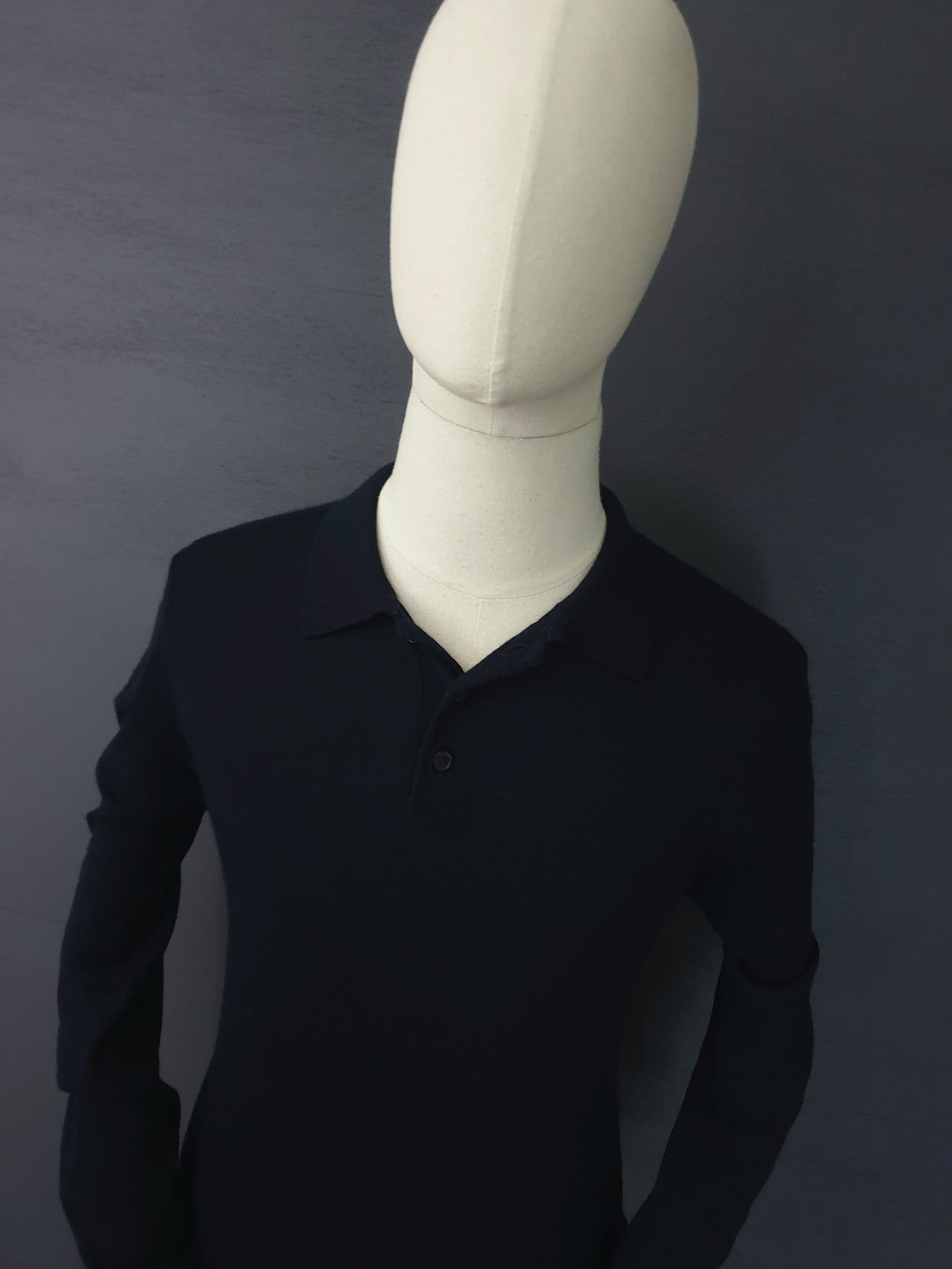 REISS Trafford Long Sleeve Wool Polo
