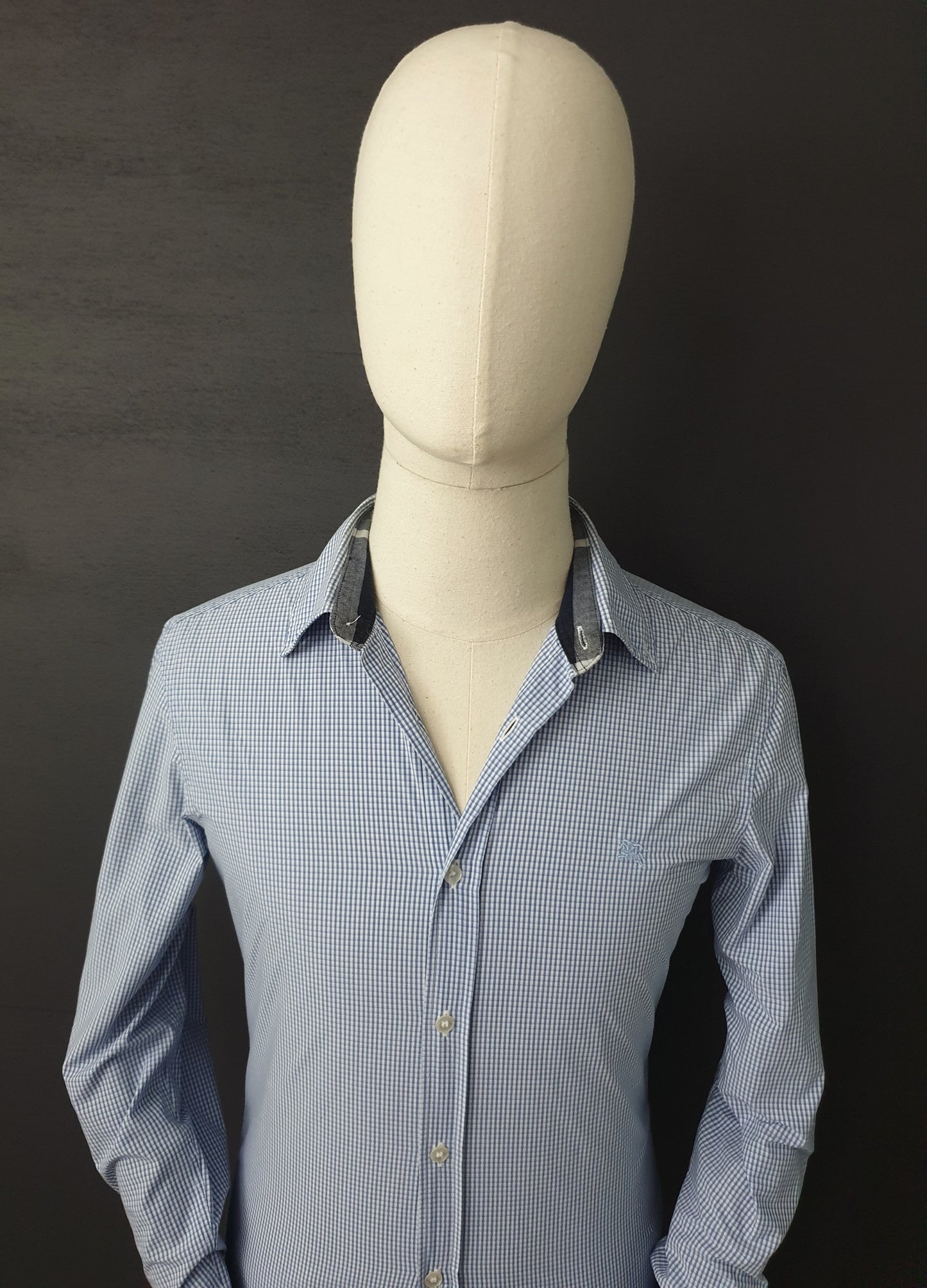 BURBERRY Oxford Gingham Long Sleeve Shirt