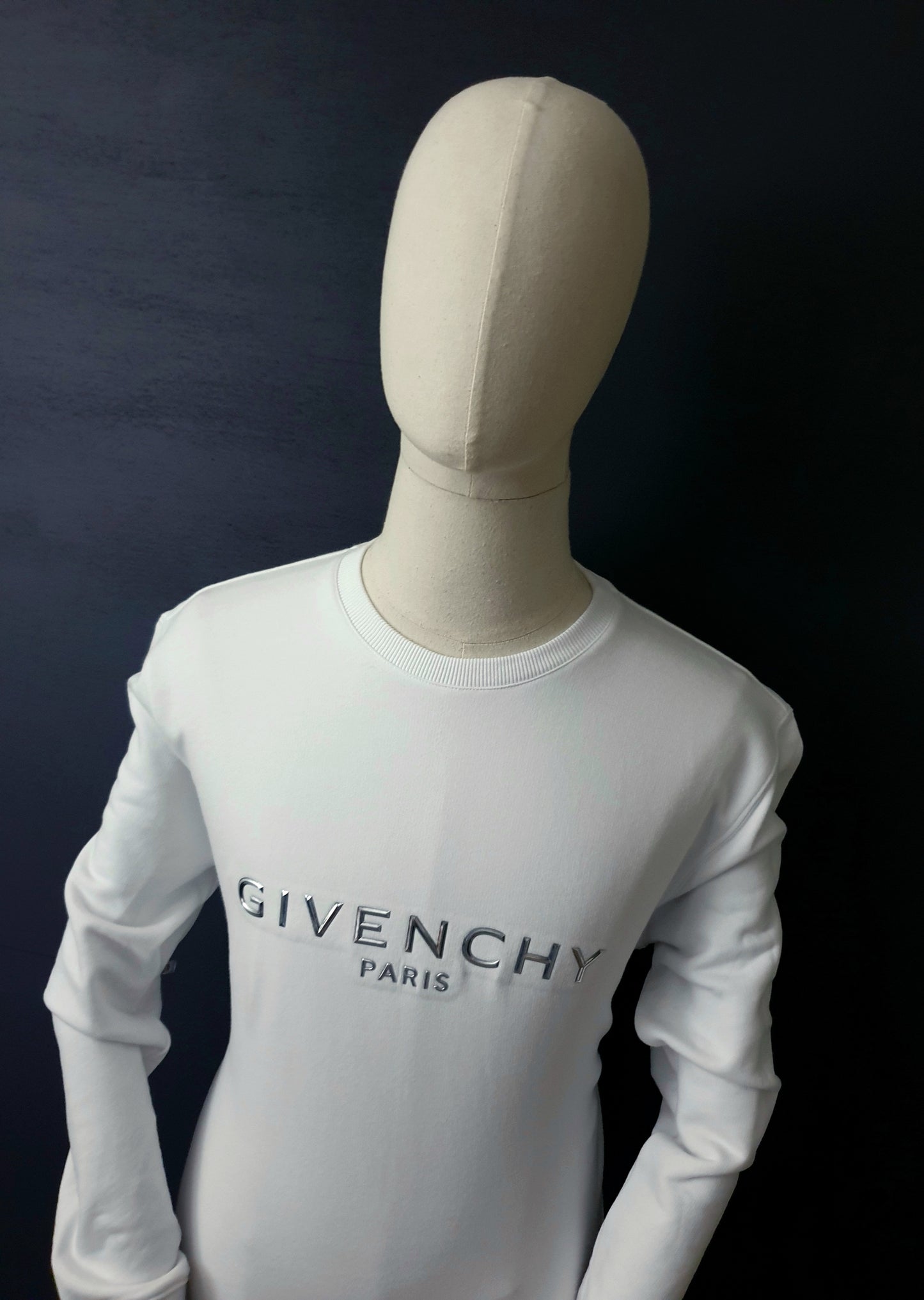 GIVENCHY Silver Logo Oversized Sweatshirt