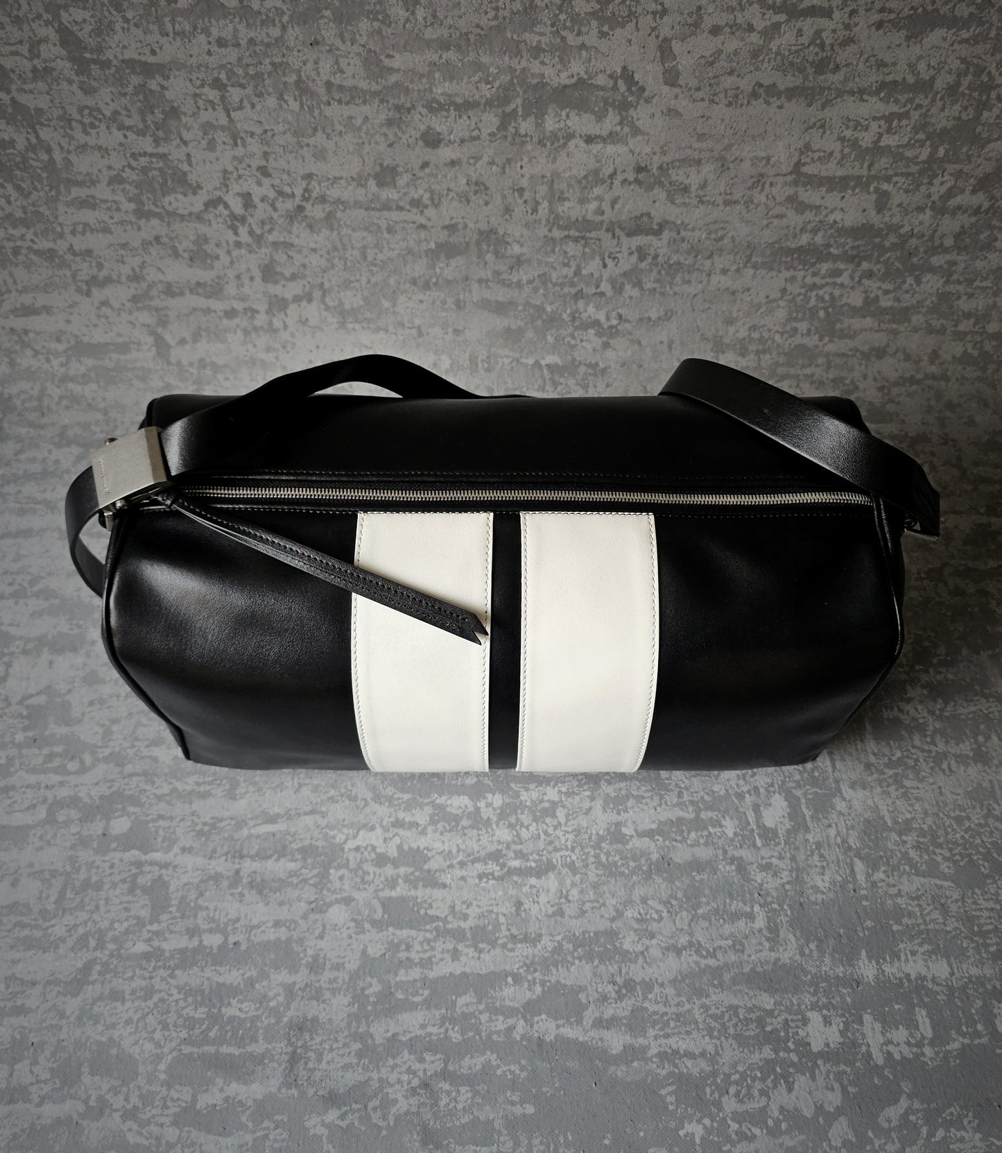 PALM ANGELS 2022 Black/White Track Travel Holdall