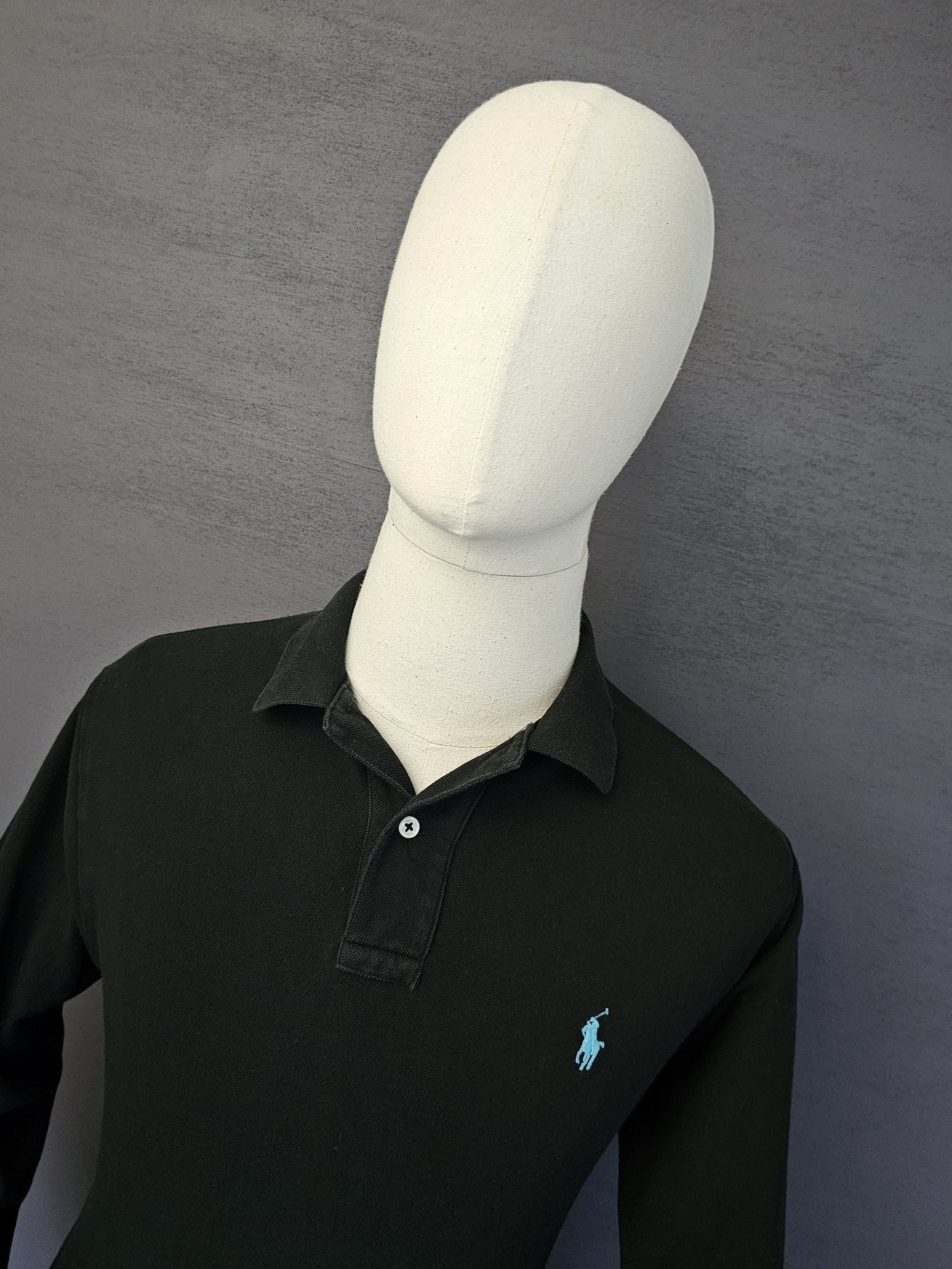 RALPH LAUREN Long Sleeve Black Polo Shirt