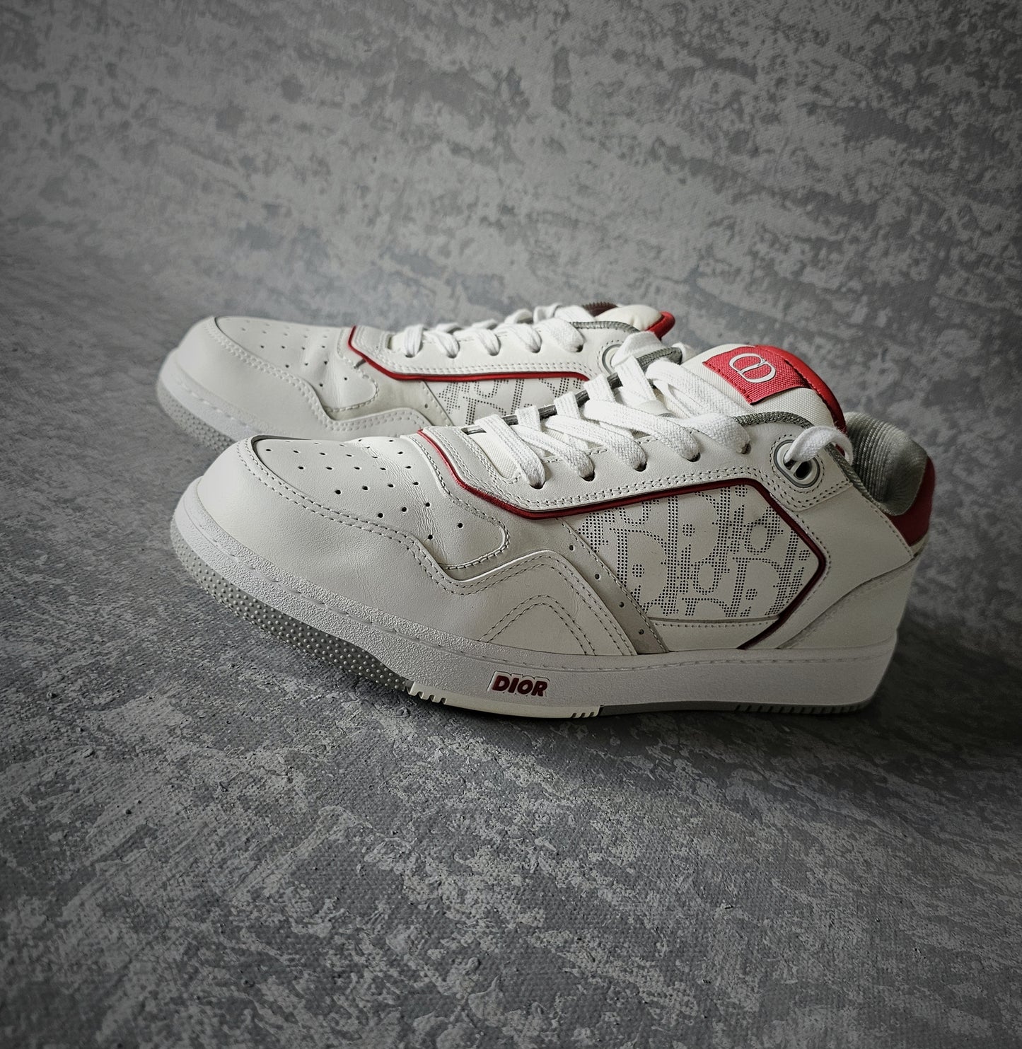 DIOR B27 Smooth Calfskin and Dior Oblique Galaxy Leather Low-Top Sneakers