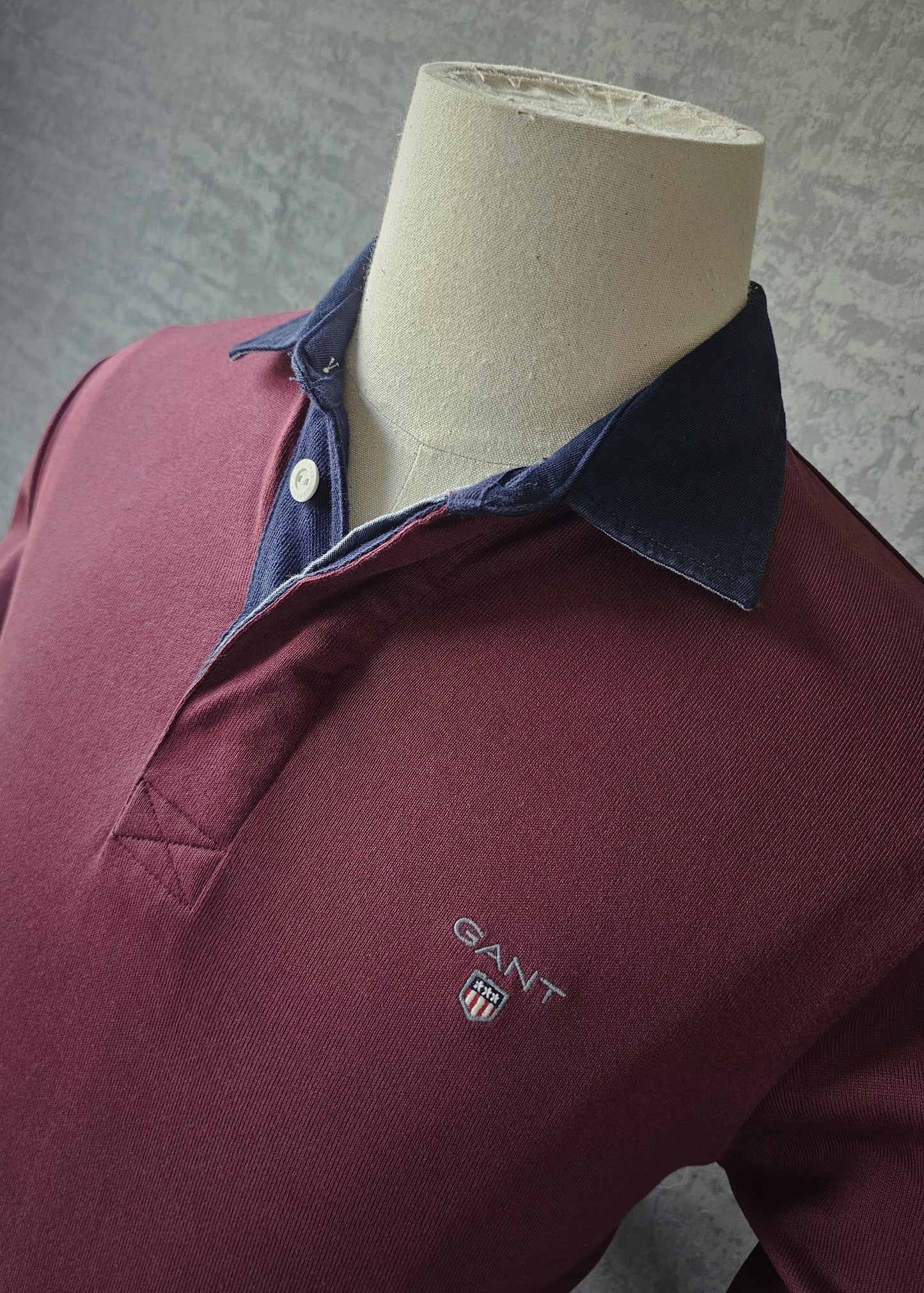 GANT Burgundy Heavy Rugger Rugby Polo Shirt
