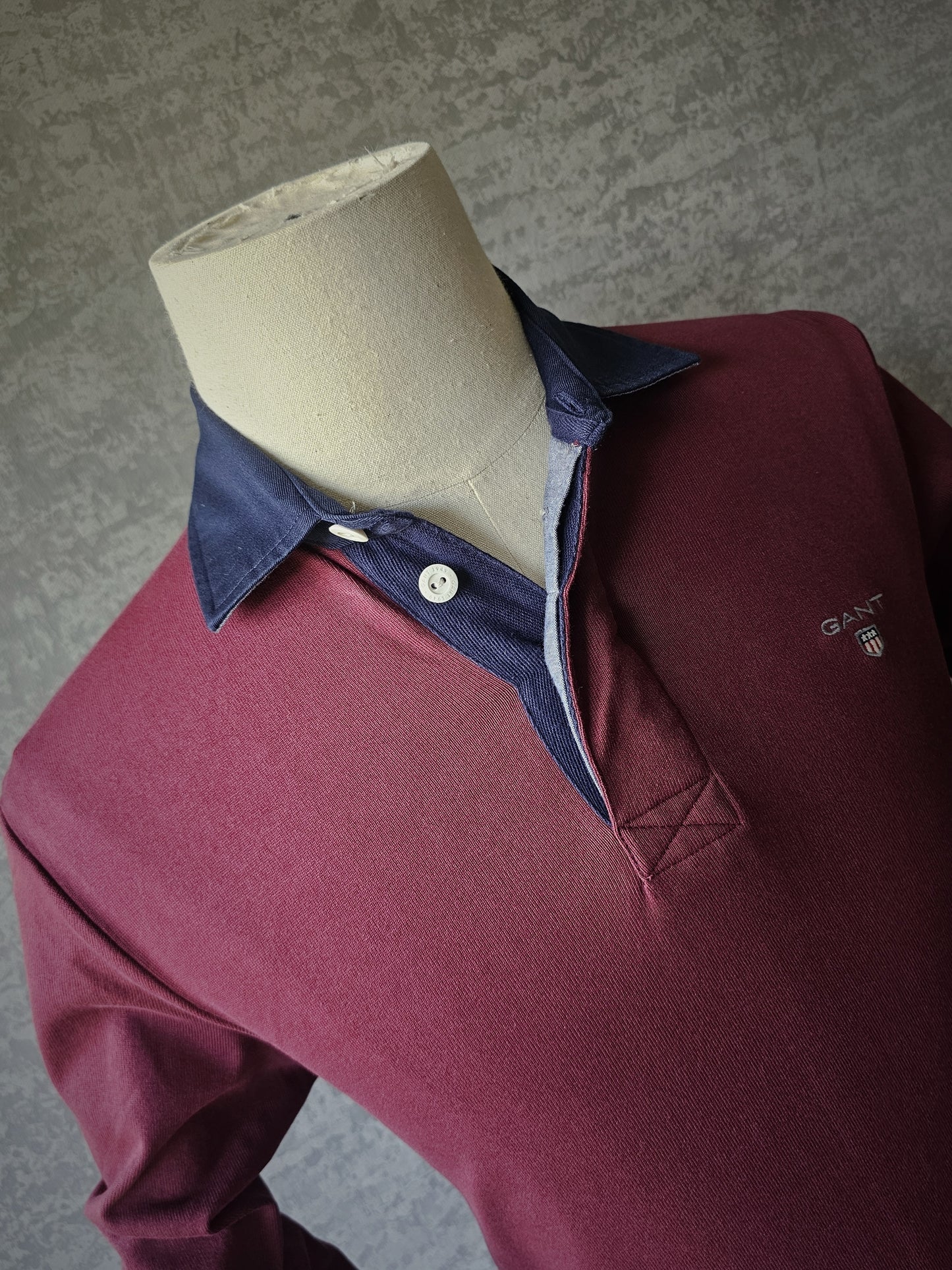 GANT Burgundy Heavy Rugger Rugby Polo Shirt