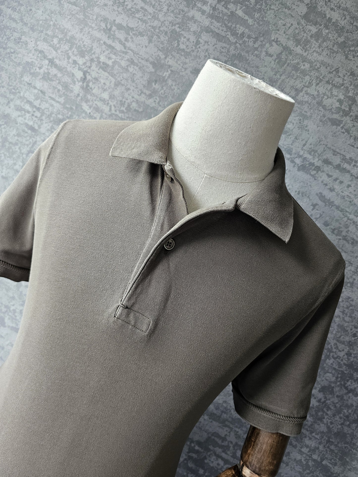 TOM FORD TF Garment-Dyed Cotton Khaki Polo Shirt