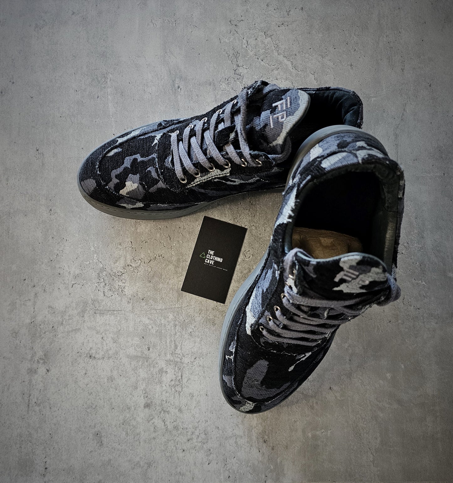 FILLING PIECES High Top Ripple Merge Camo Sneakers