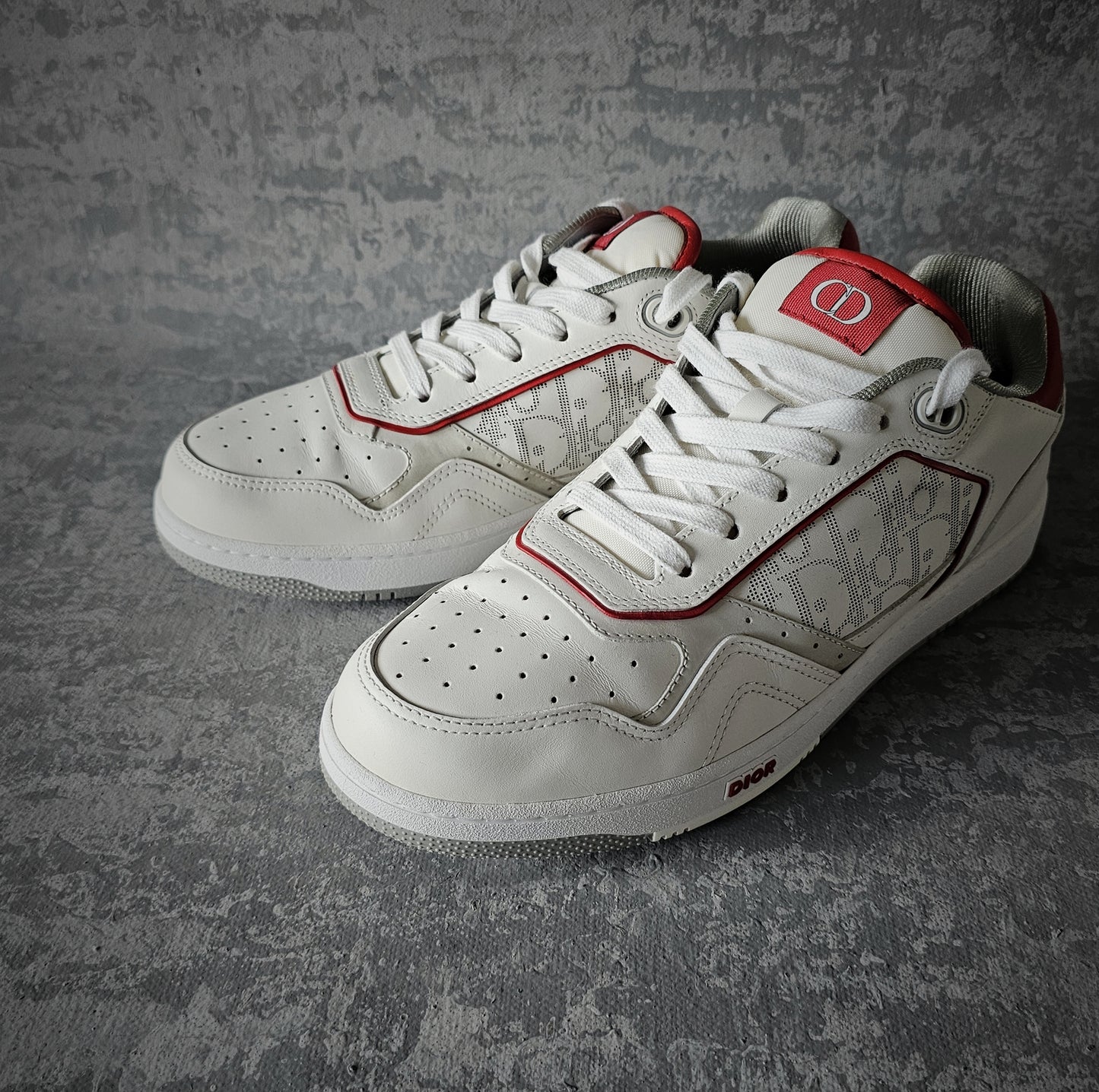 DIOR B27 Smooth Calfskin and Dior Oblique Galaxy Leather Low-Top Sneakers