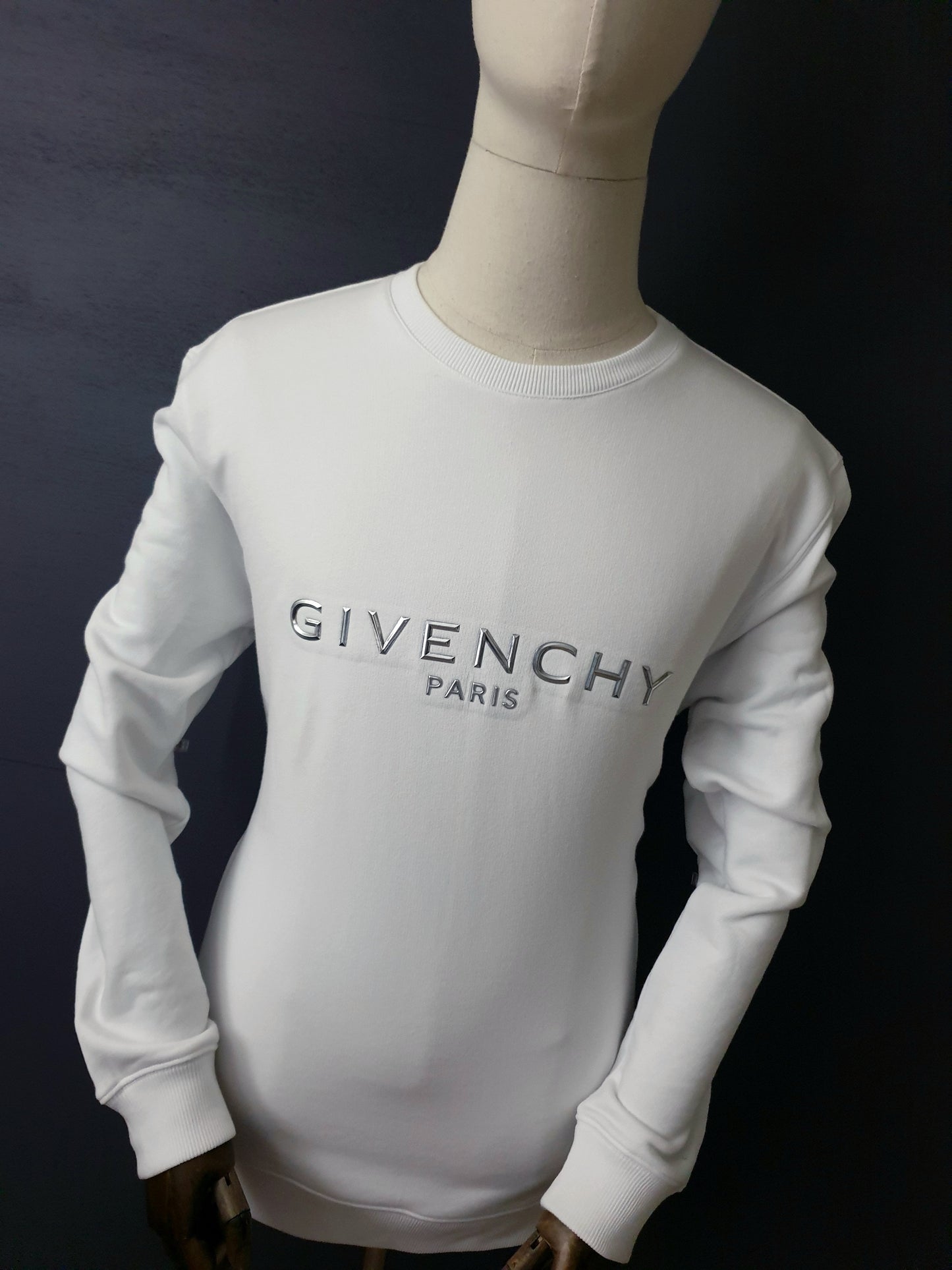 GIVENCHY Silver Logo Oversized Sweatshirt