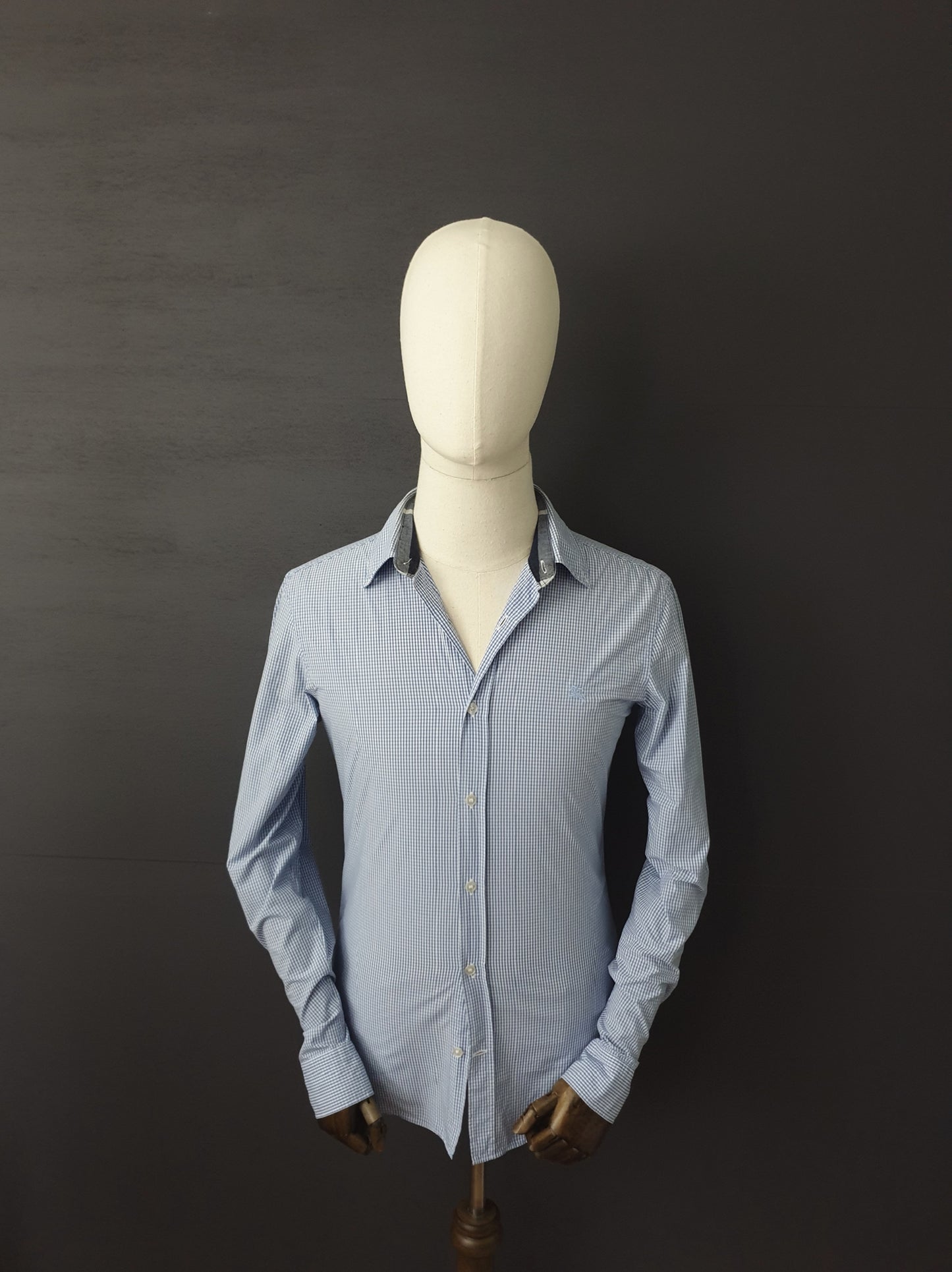 BURBERRY Oxford Gingham Long Sleeve Shirt