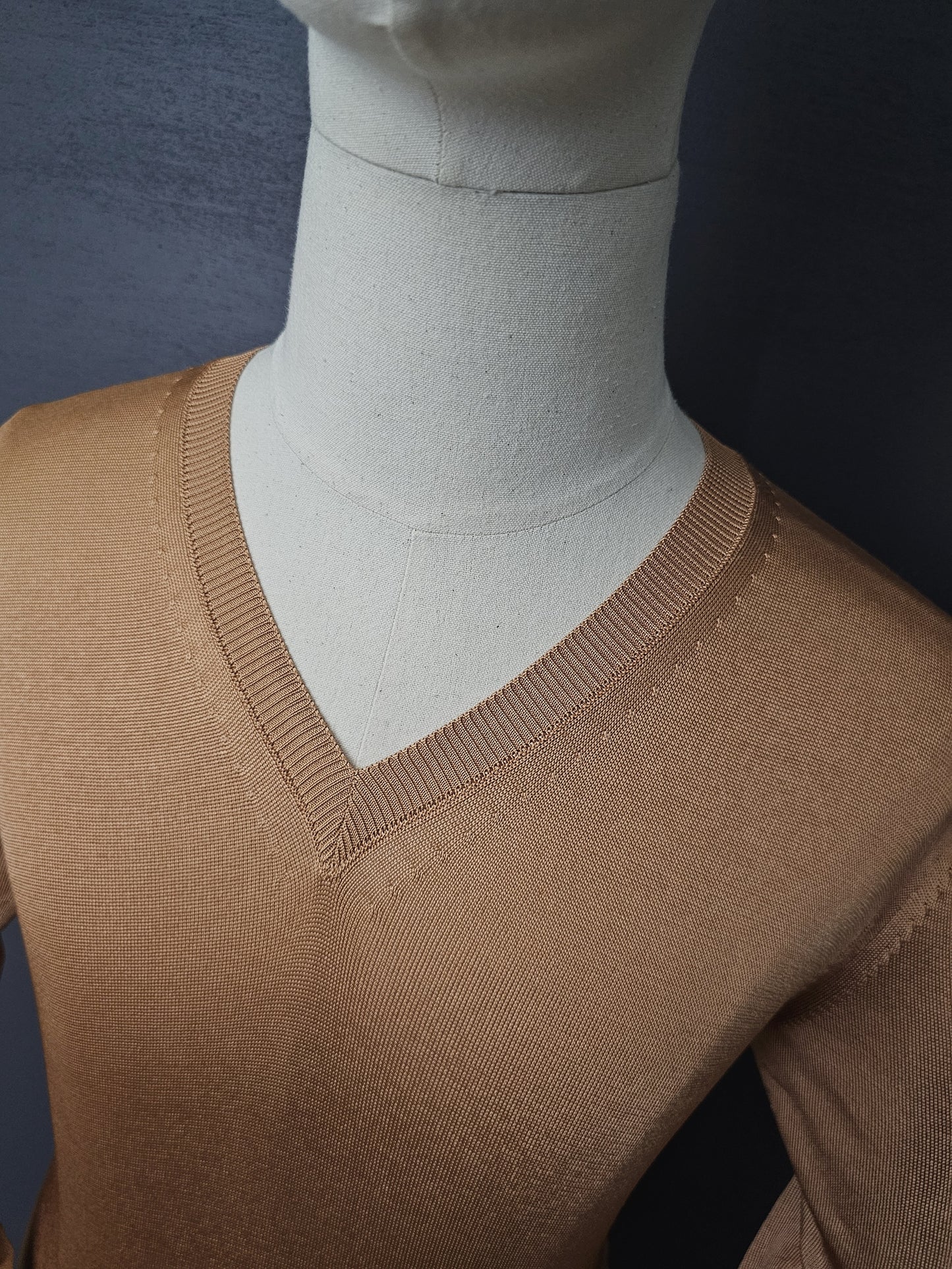 TOM FORD Viscose Salmon V-Neck Sweater