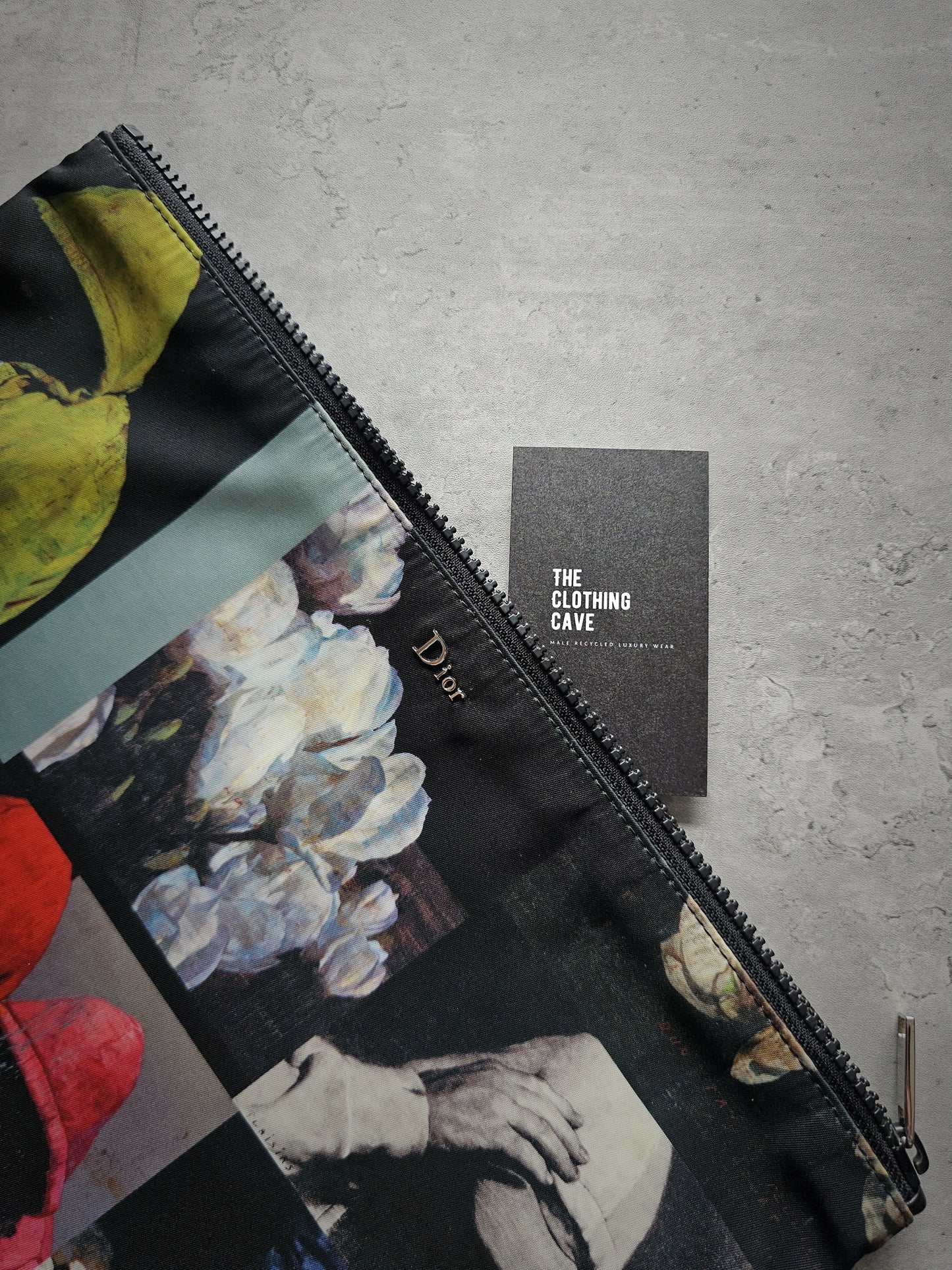 DIOR HOMME Rare Francois Bard Documents Zipped Pouch