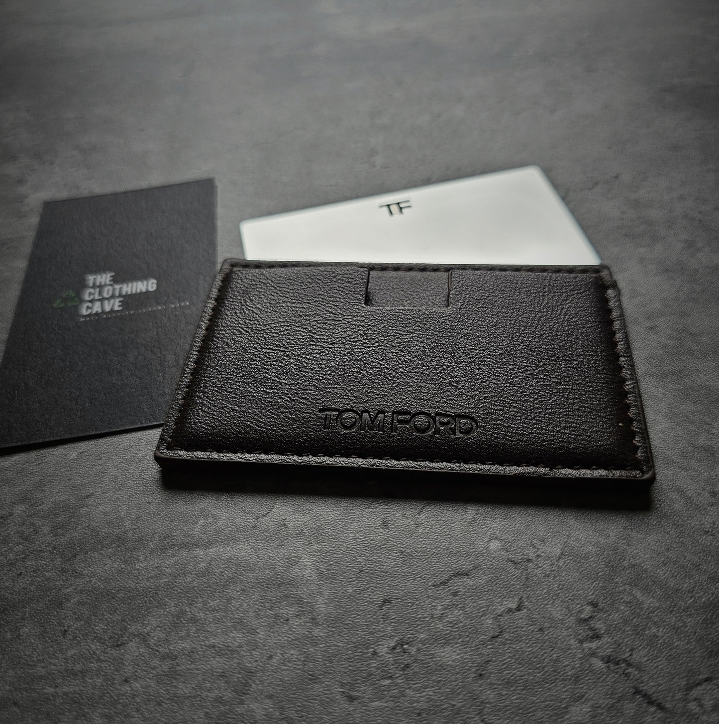 TOM FORD TF Single Leather Card Holder & Mirror