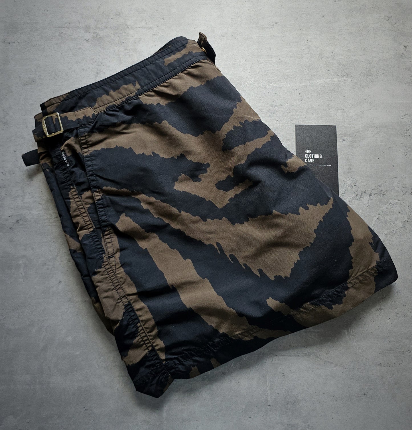 TOM FORD Slim-Fit Nylon Short Length Zebra Swim Shorts