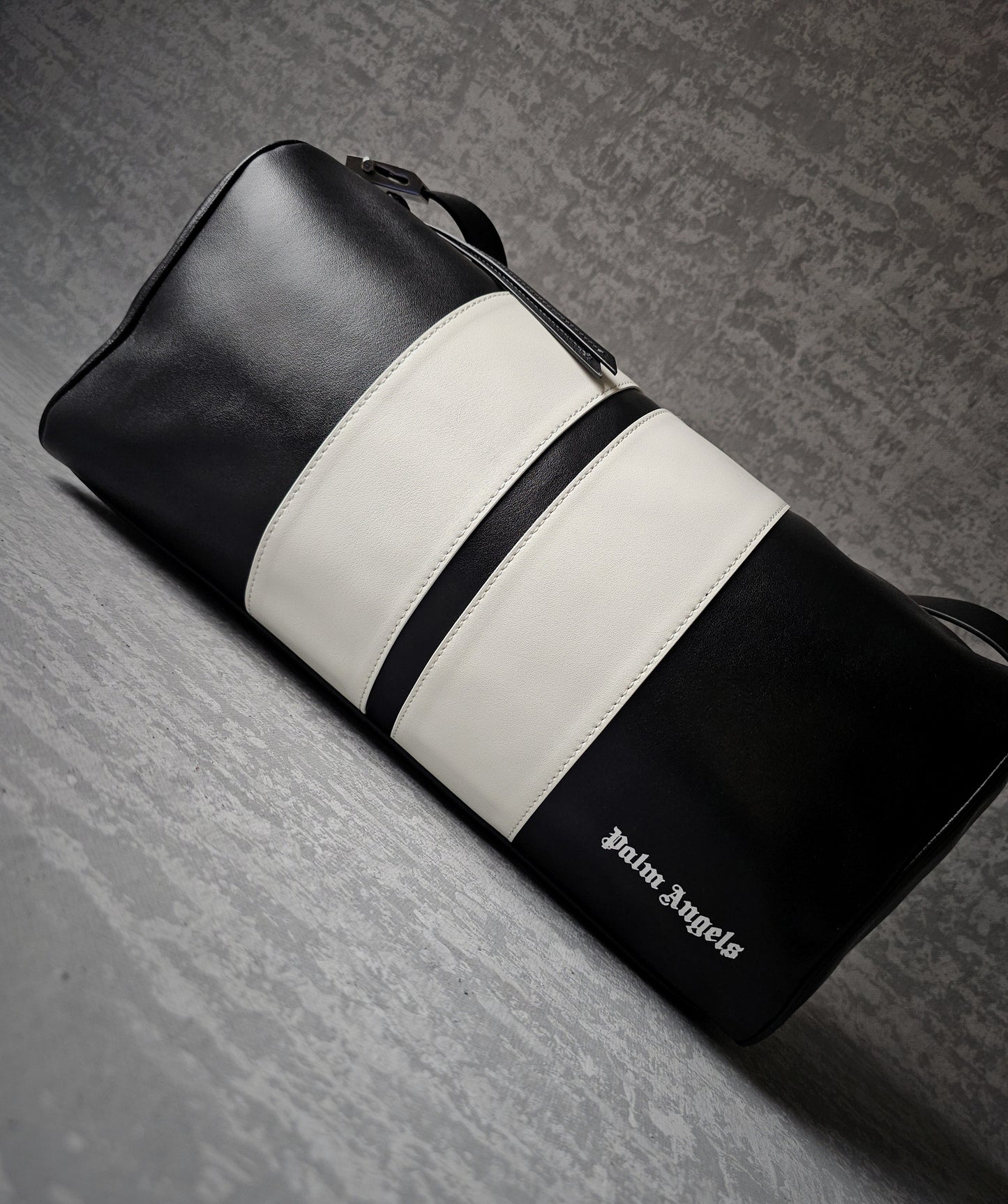 PALM ANGELS 2022 Black/White Track Travel Holdall
