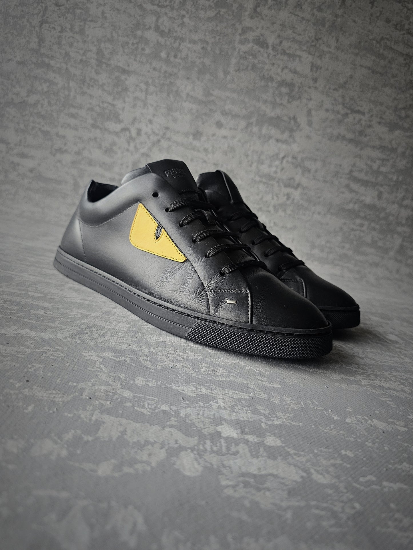 FENDI Low-Top Leather Bug Eye Sneakers