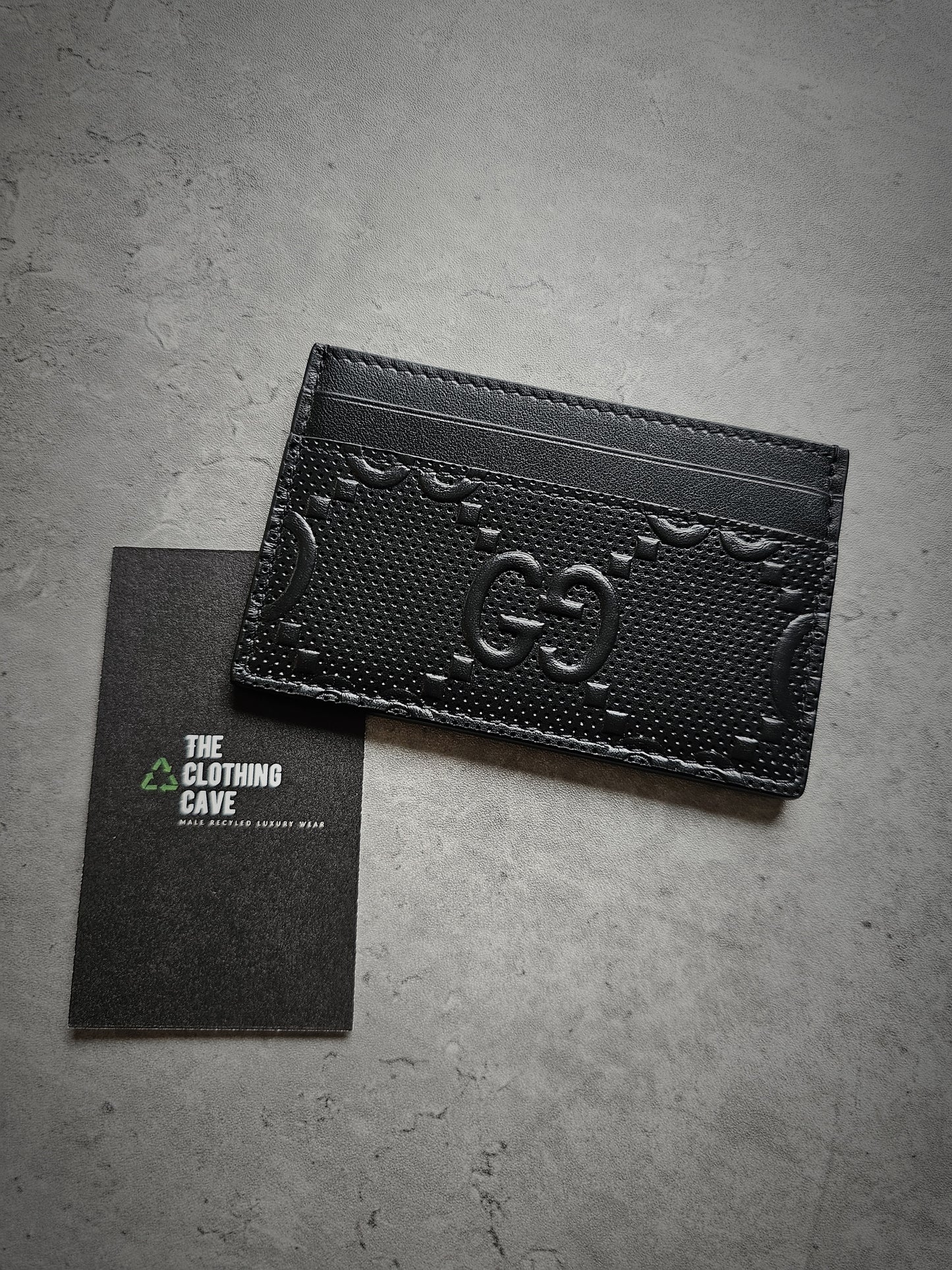 GUCCI GG Embossed Leather Card Holder