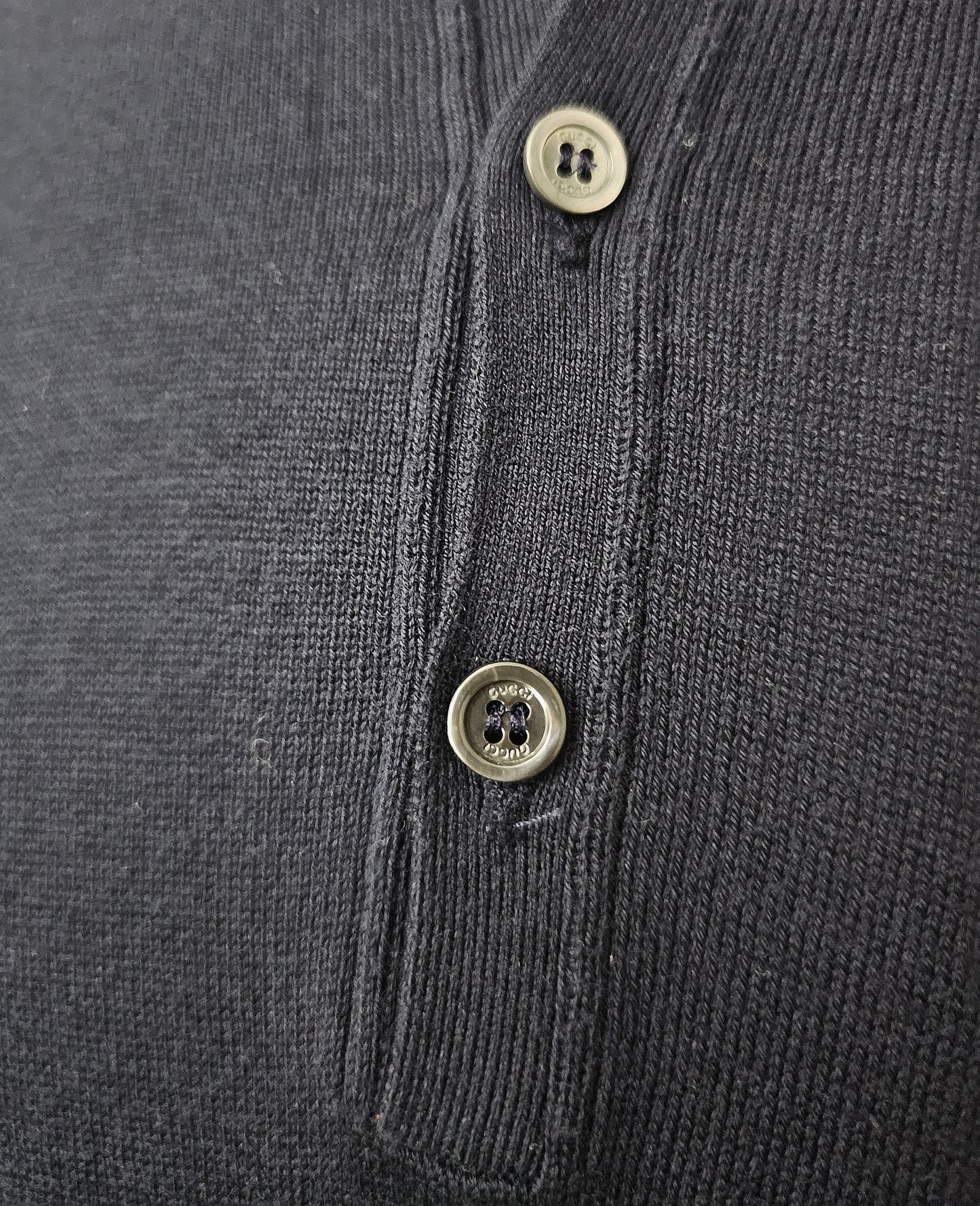 GUCCI Webbed-Hem Fine Knit Polo