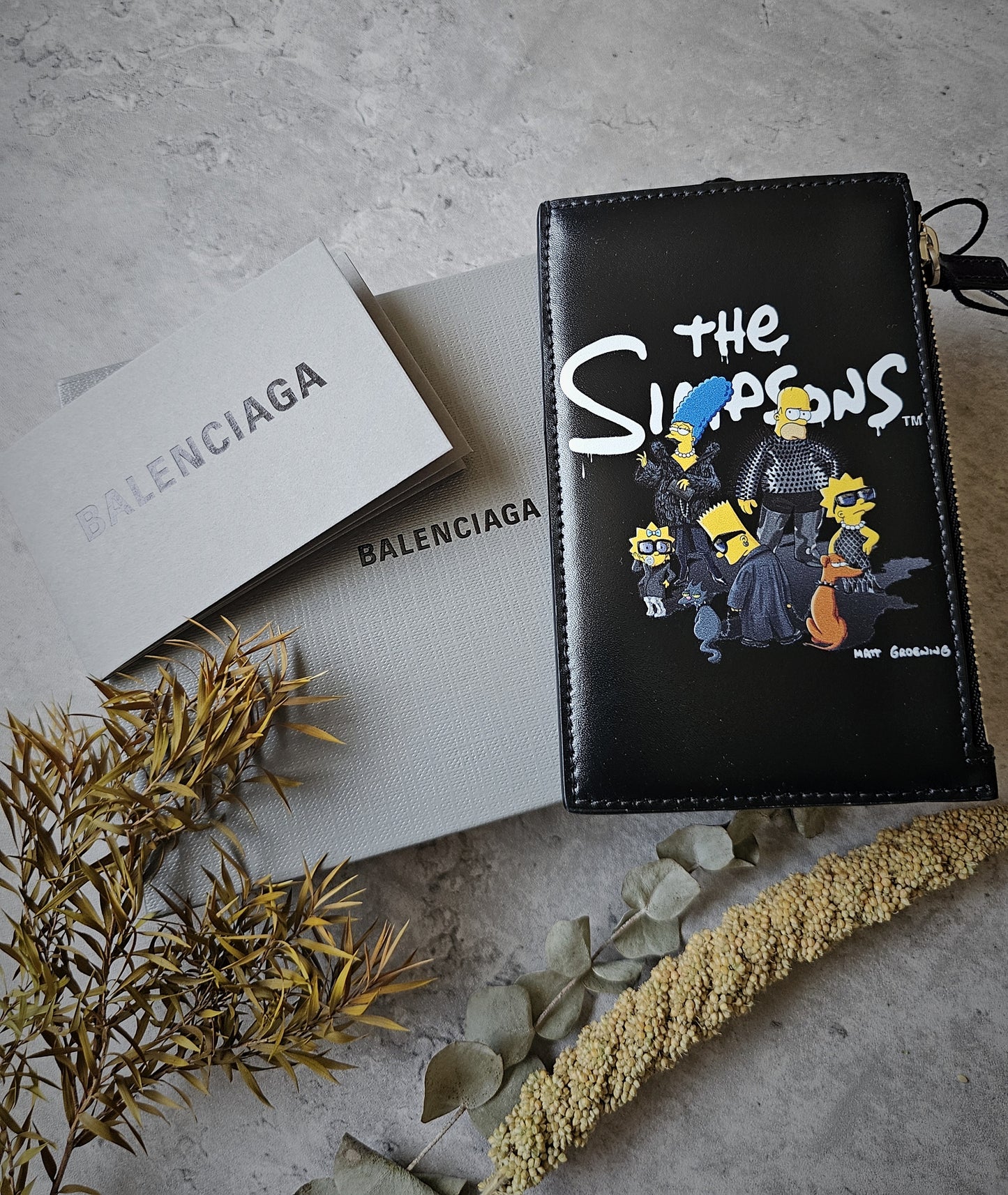 BALENCIAGA X SIMPSONS Calfskin Long Coin/Card Holder