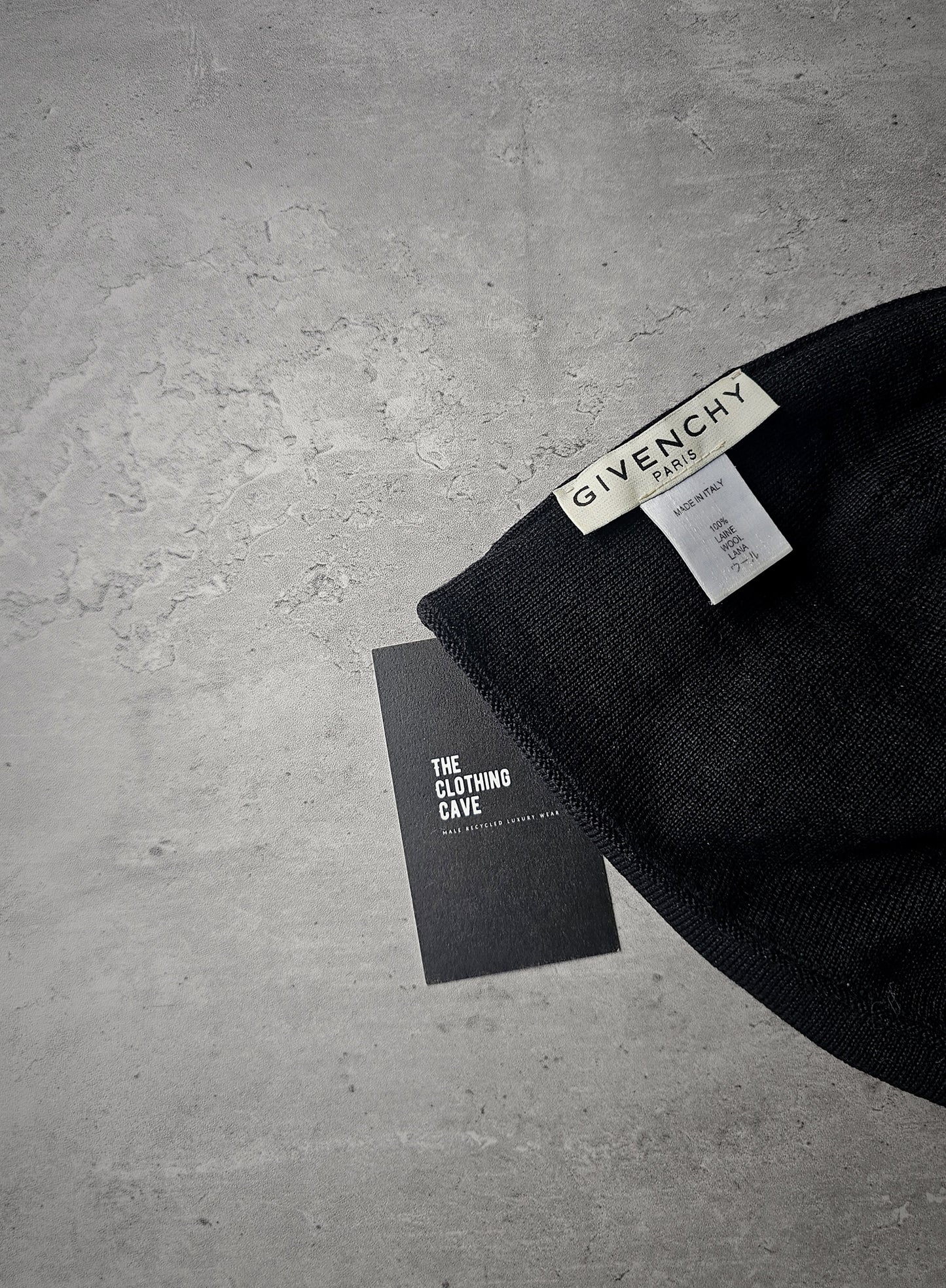 GIVENCHY Red Split Logo Beanie