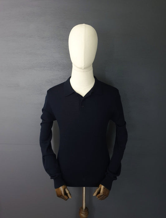 REISS Trafford Long Sleeve Wool Polo