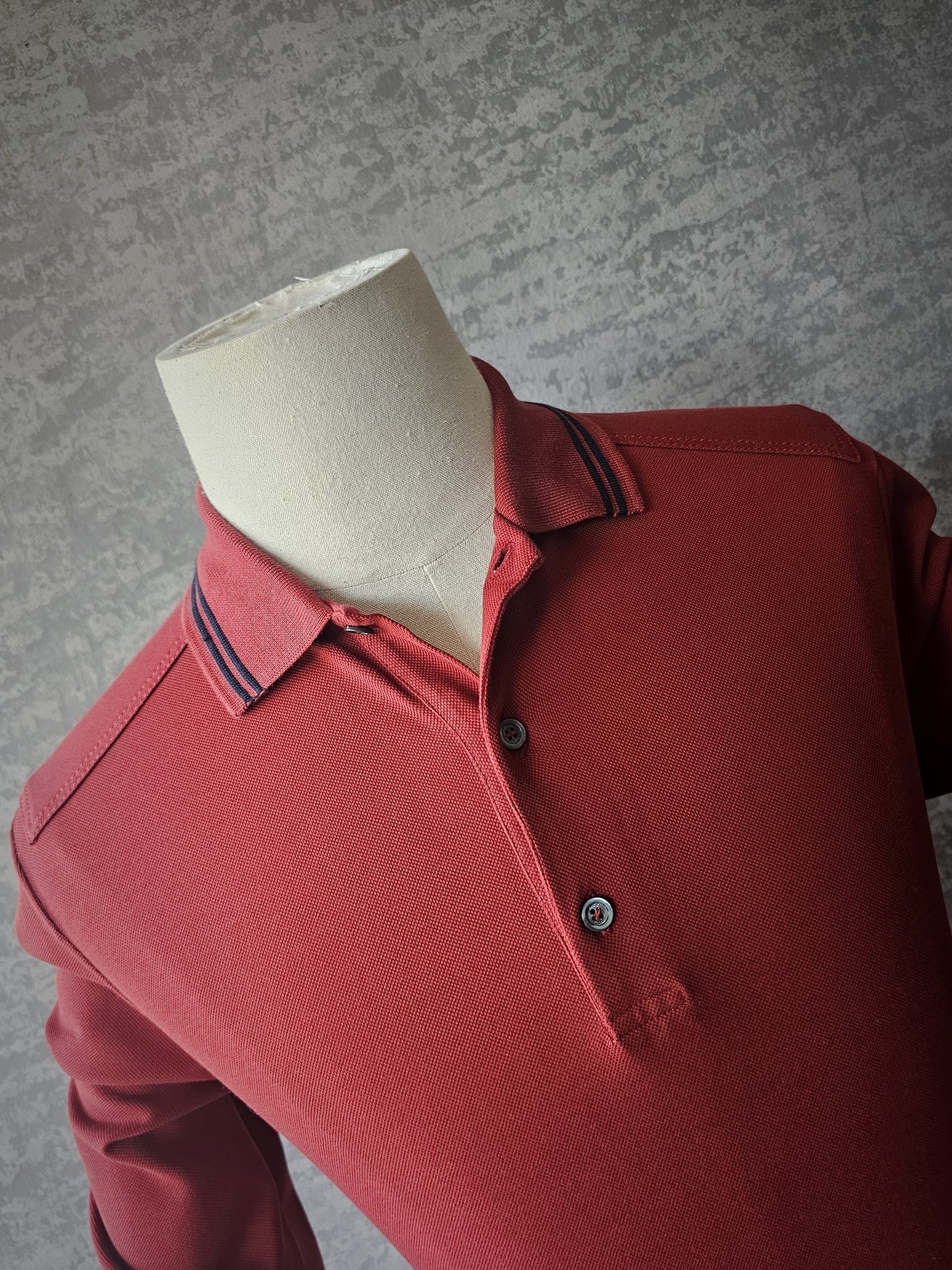 GUCCI Cotton-Jersey Long Sleeve Polo Shirt