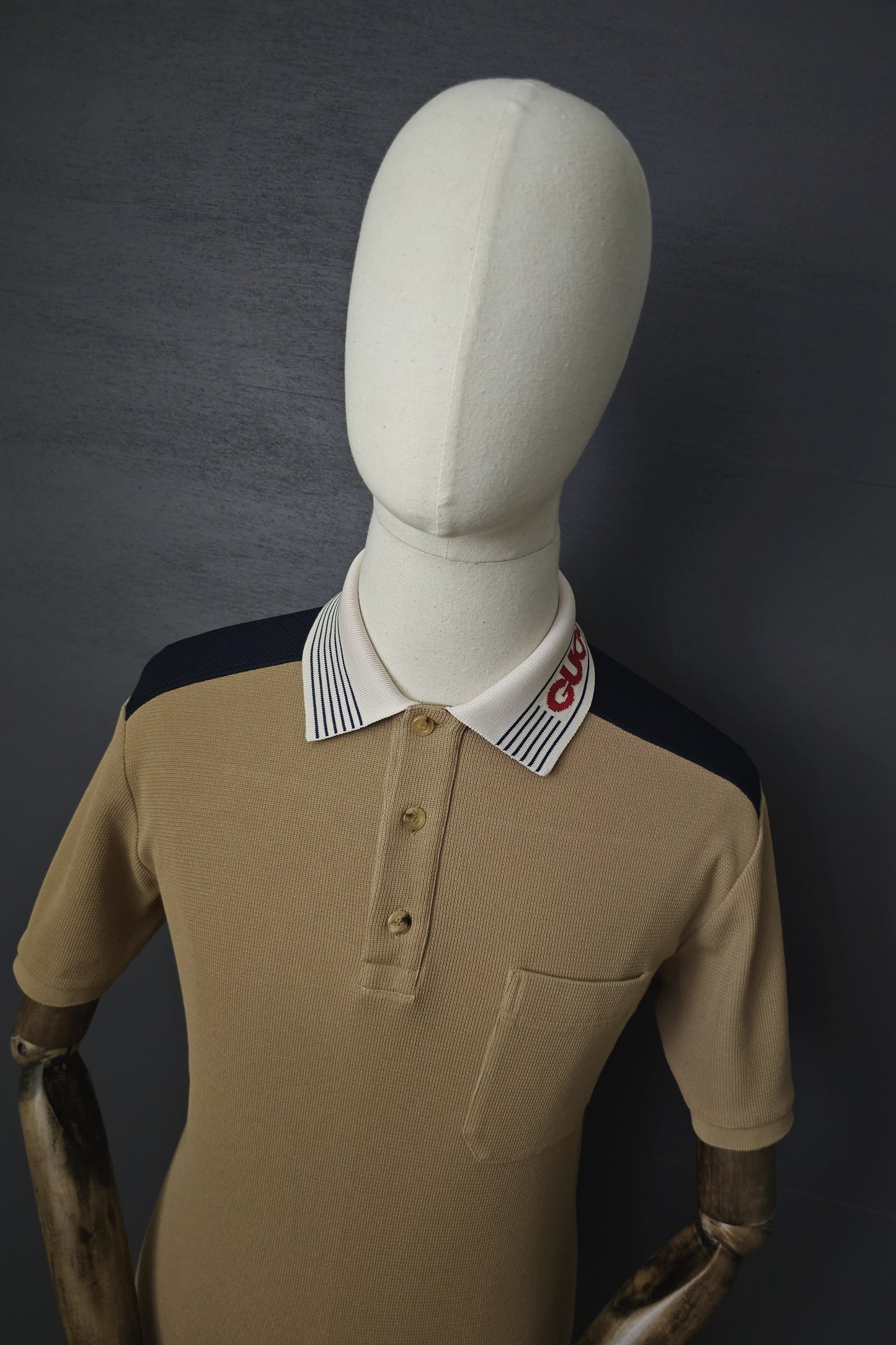 GUCCI Contrast Collar Polo Shirt