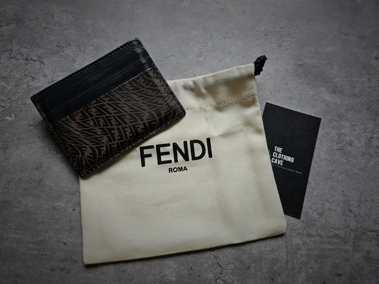 FENDI FF Monogram Vertigo Card Holder
