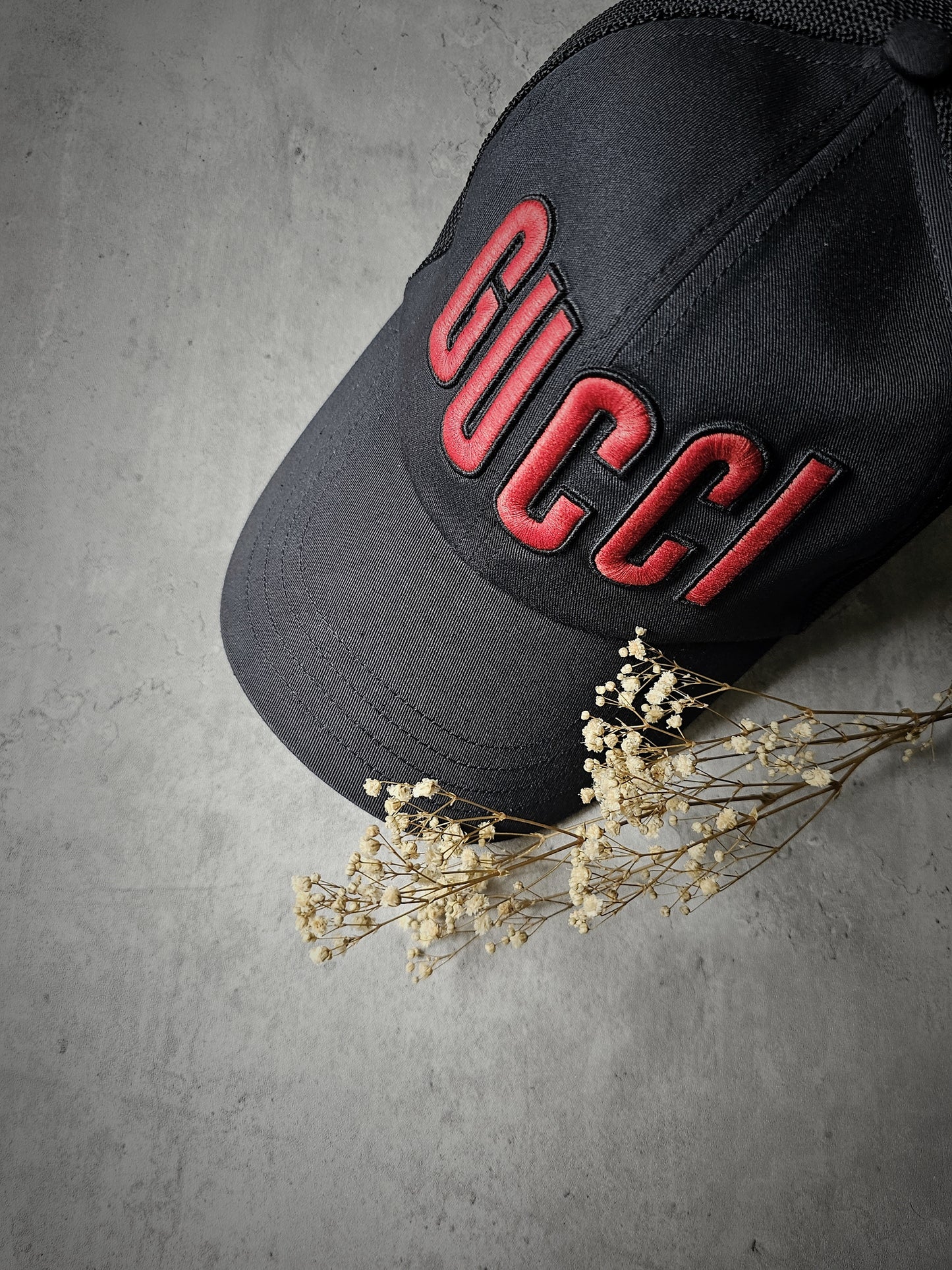 GUCCI Red Logo Mech Baseball Cap