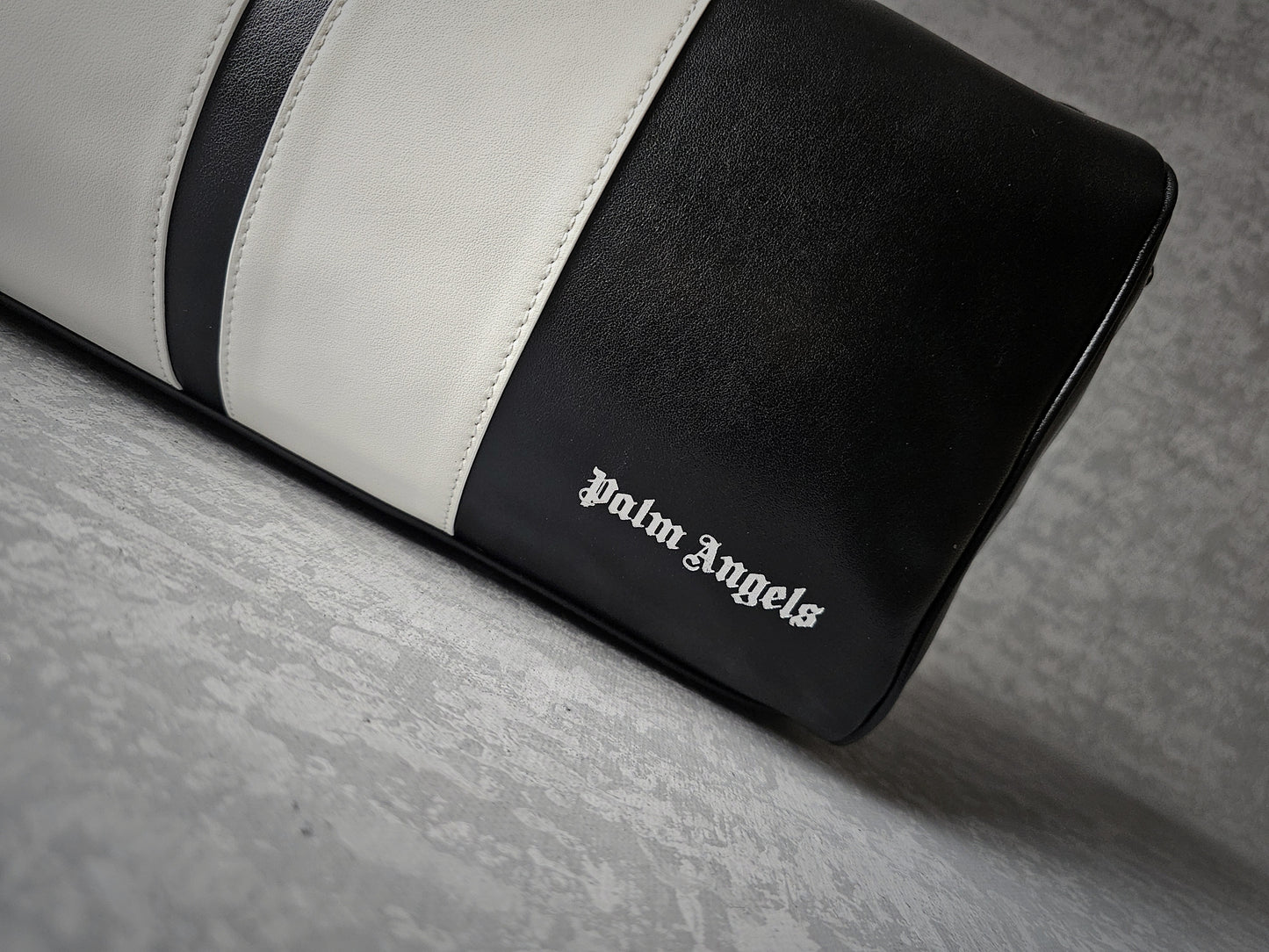 PALM ANGELS 2022 Black/White Track Travel Holdall