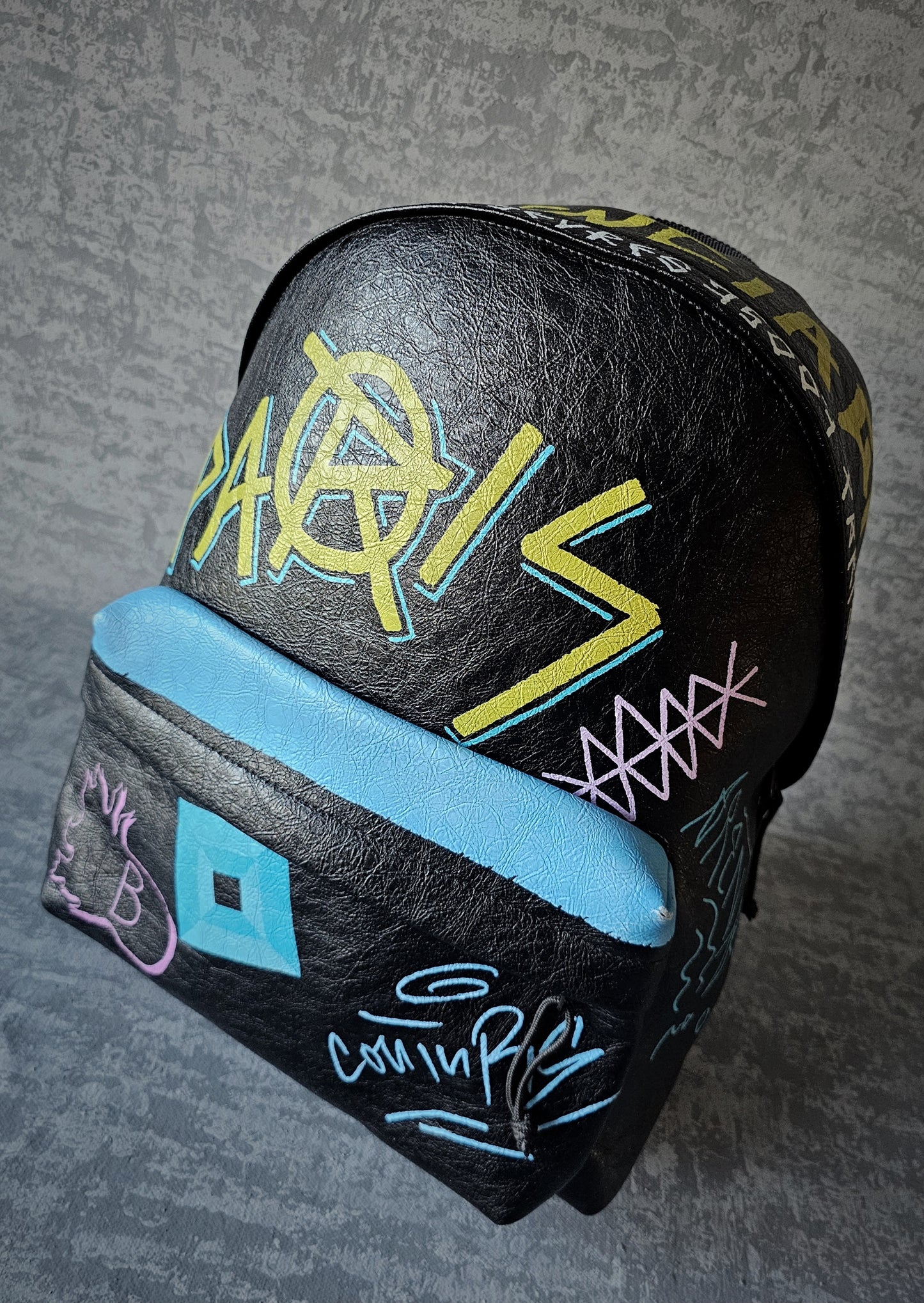 BALENCIAGA "Explorer" Graffiti Lambskin Backpack