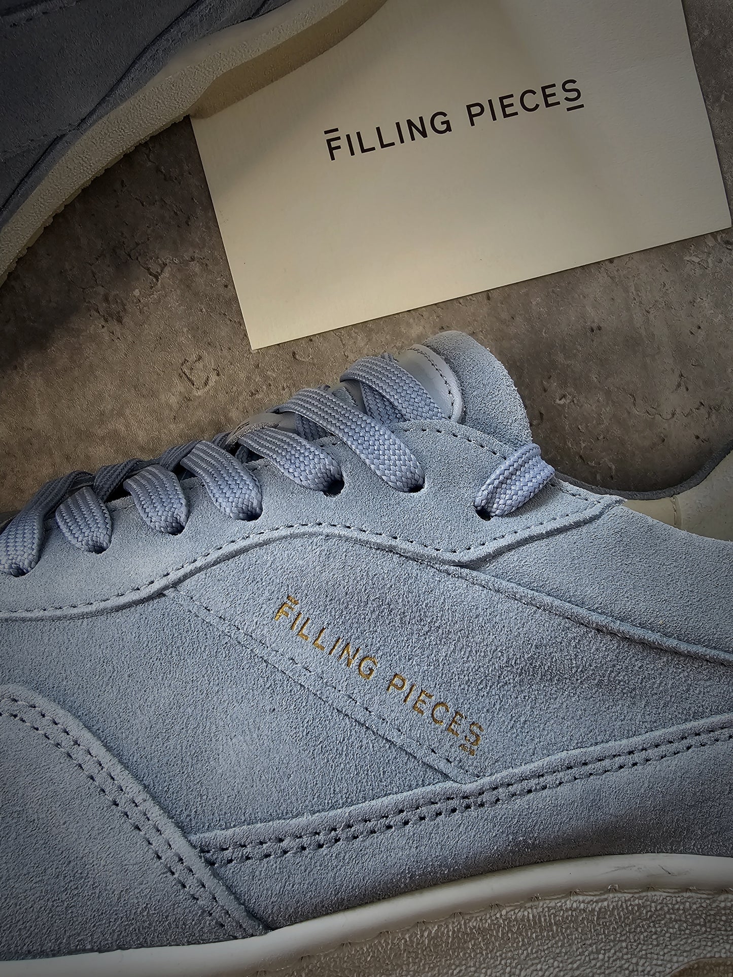 FILLING PIECES Ace Sky Blue Suede Sneakers