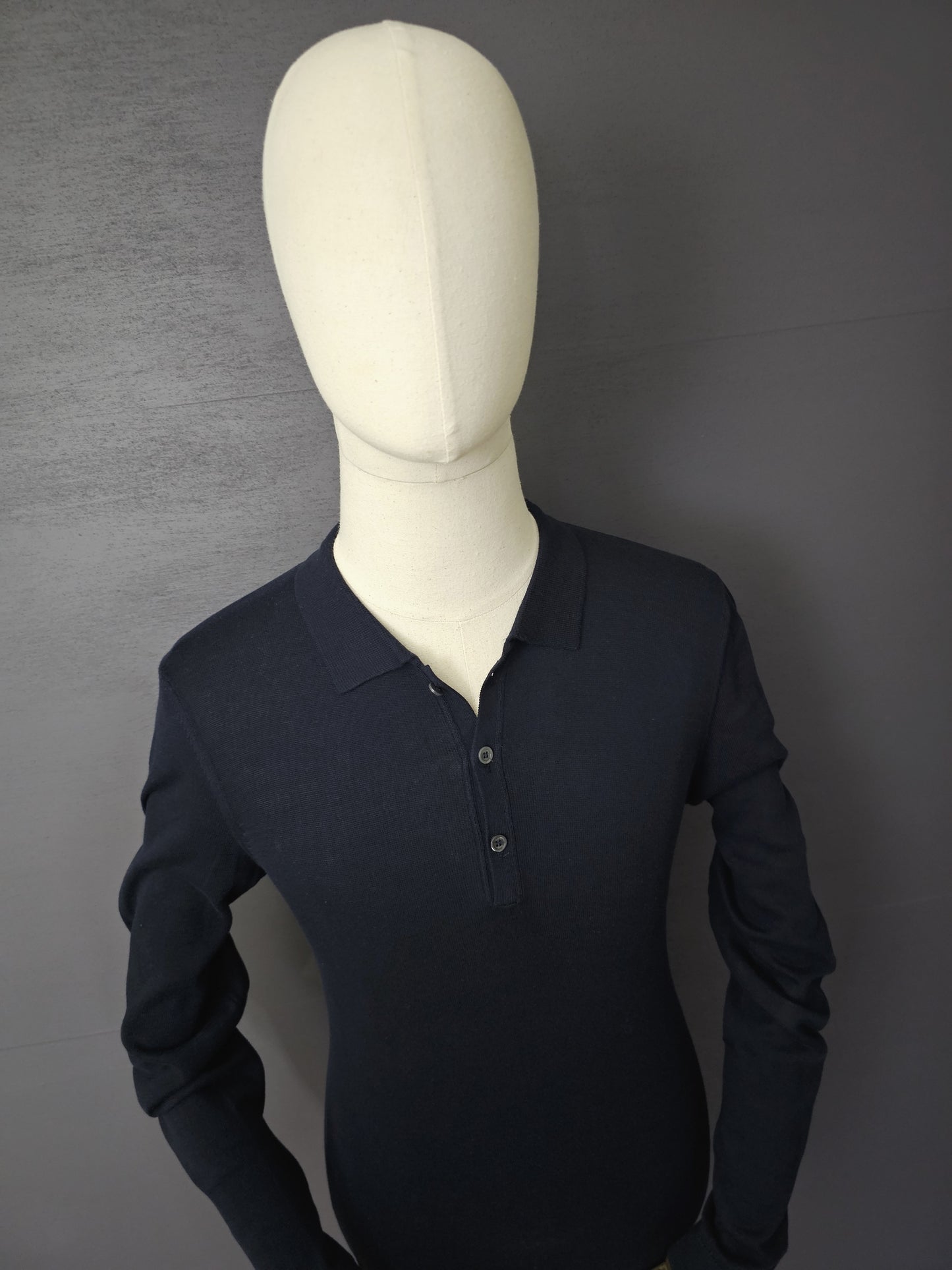 GUCCI Webbed-Hem Fine Knit Polo