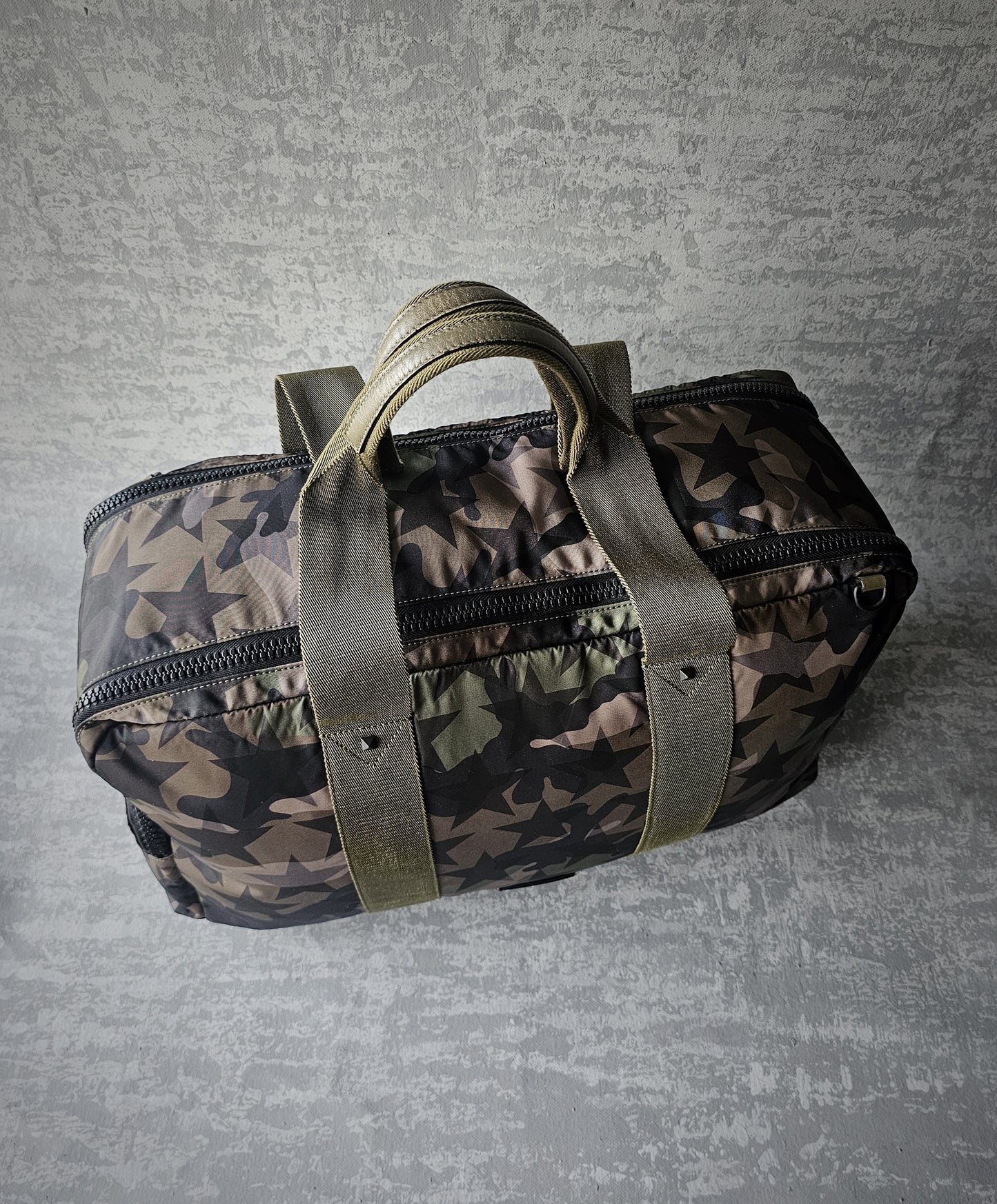VALENTINO GARAVANI Exclusive Starred Camouflage Duffle Bag