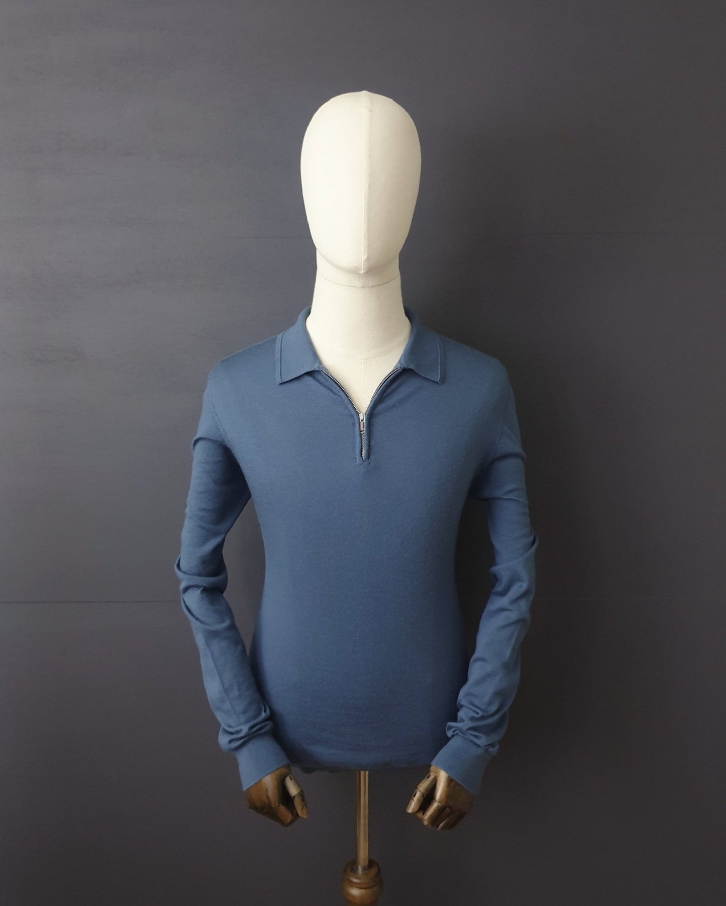 REISS Robertson Long-Sleeve Wool Polo