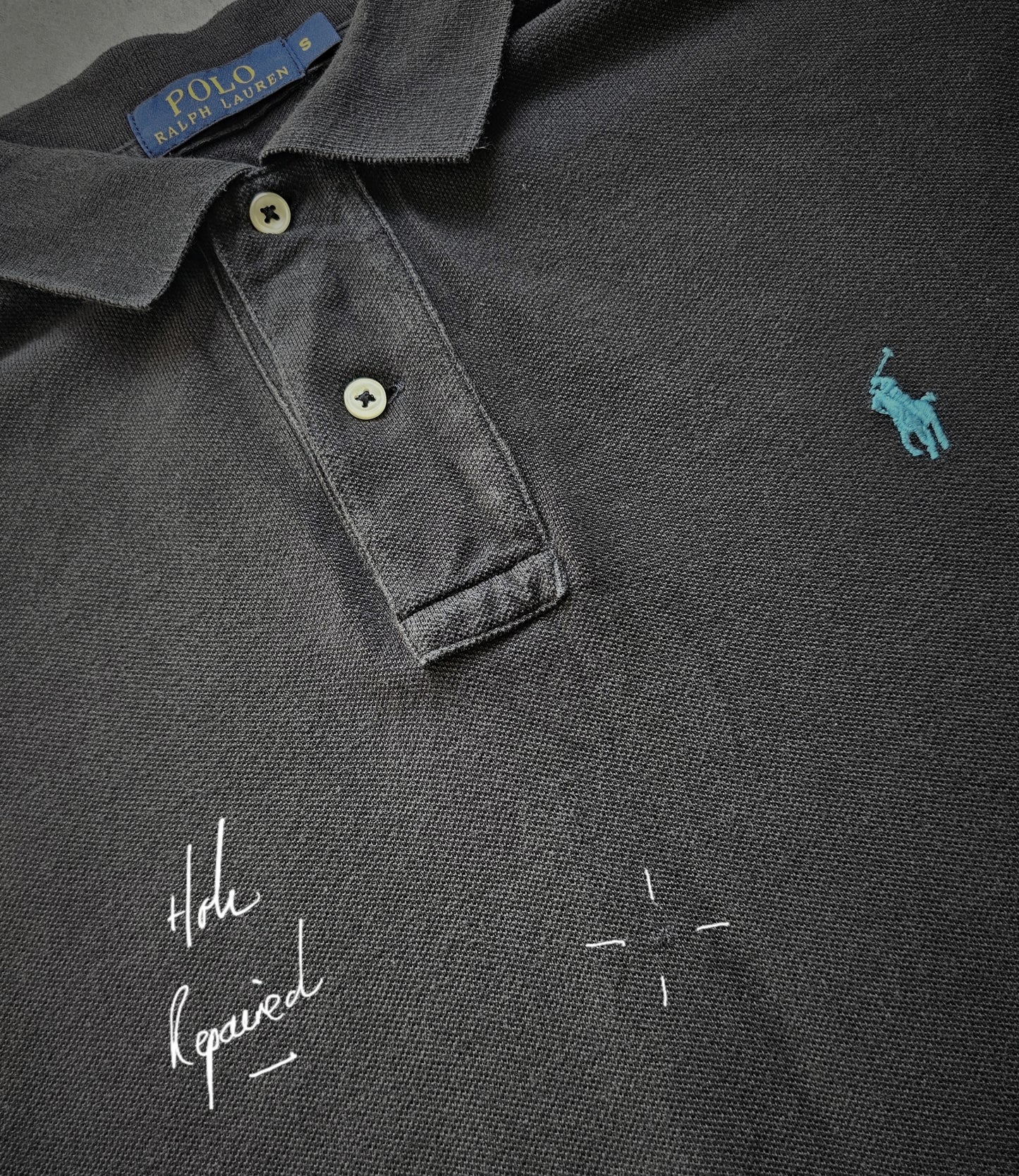 RALPH LAUREN Long Sleeve Black Polo Shirt