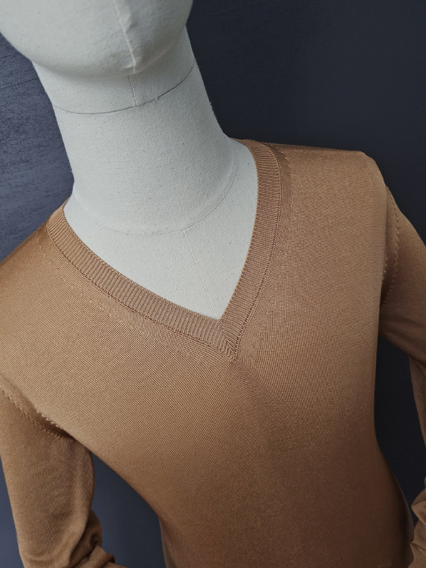 TOM FORD Viscose Salmon V-Neck Sweater