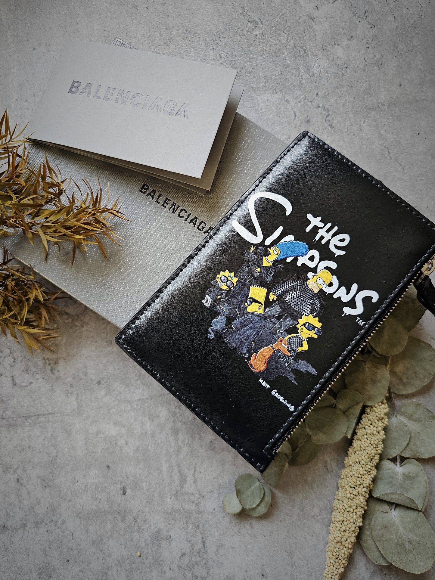 BALENCIAGA X SIMPSONS Calfskin Long Coin/Card Holder