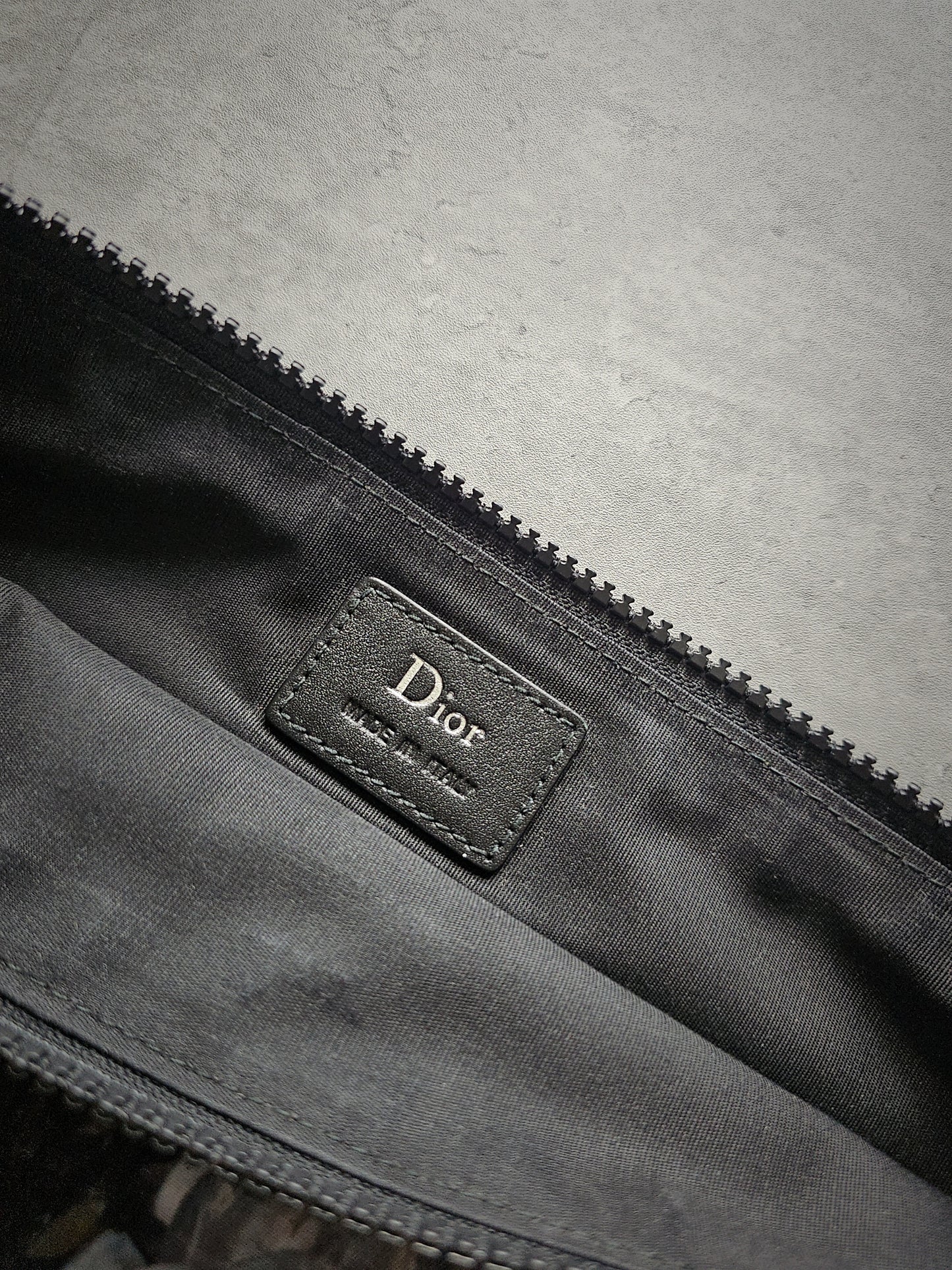 DIOR HOMME Rare Francois Bard Documents Zipped Pouch