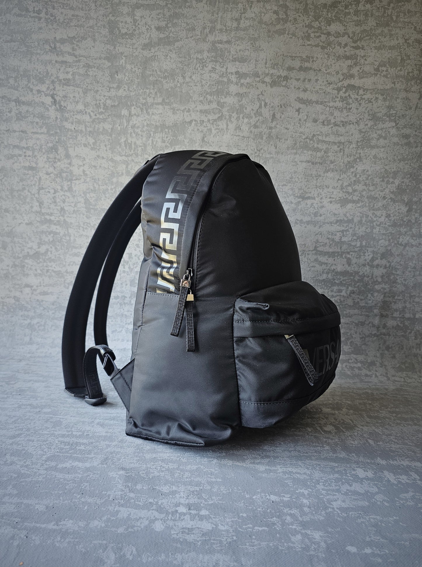 VERSACE La Greca 90's Logo Nylon Backpack