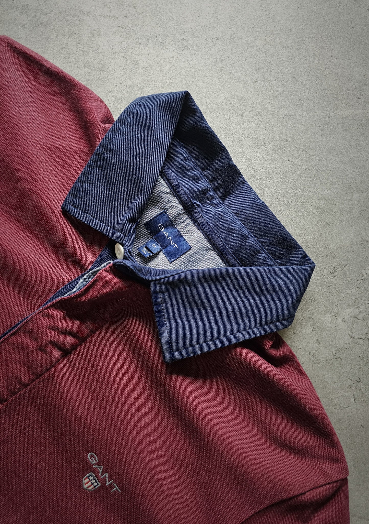 GANT Burgundy Heavy Rugger Rugby Polo Shirt