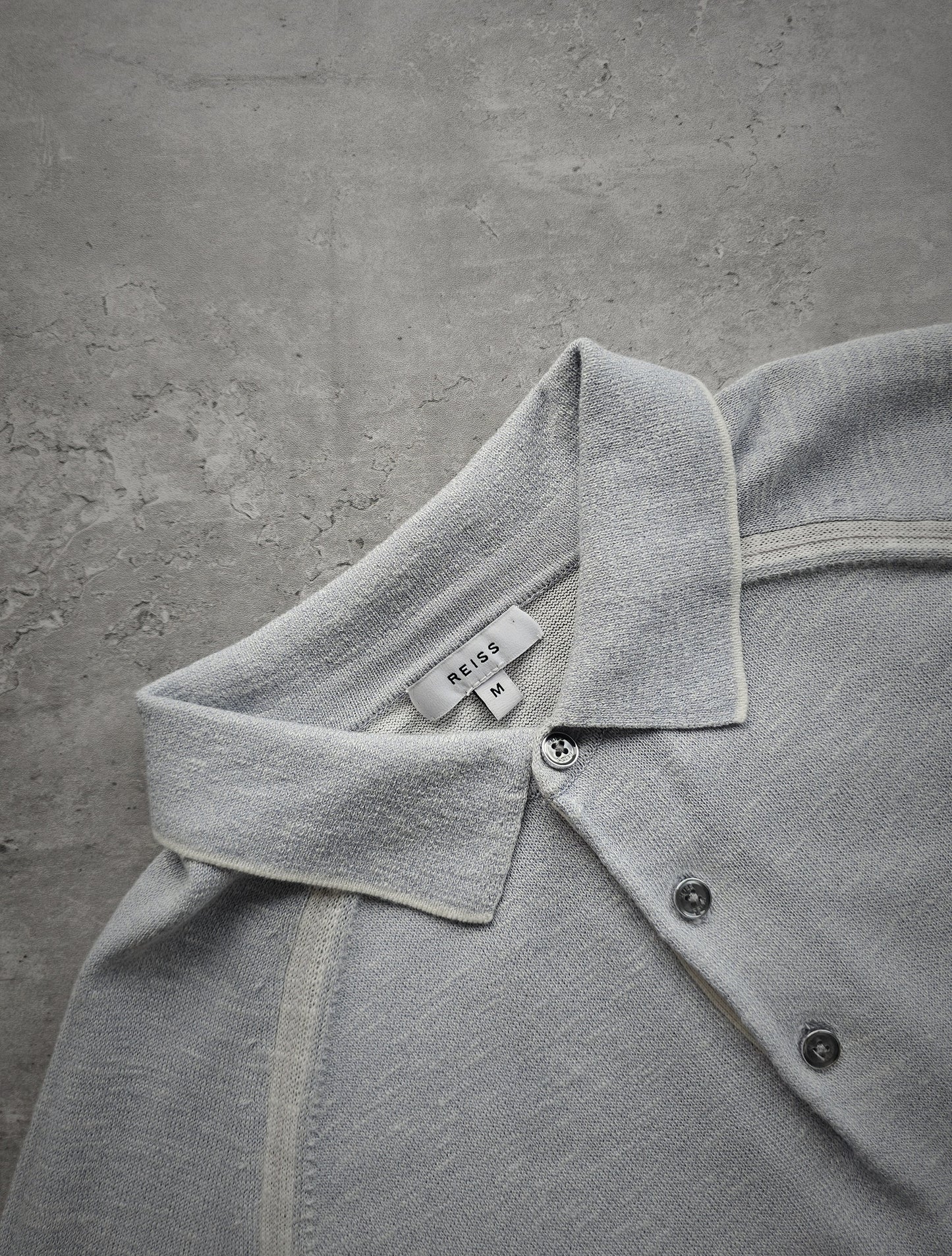 REISS Earlsfield Edition Long Sleeve Knitted Polo