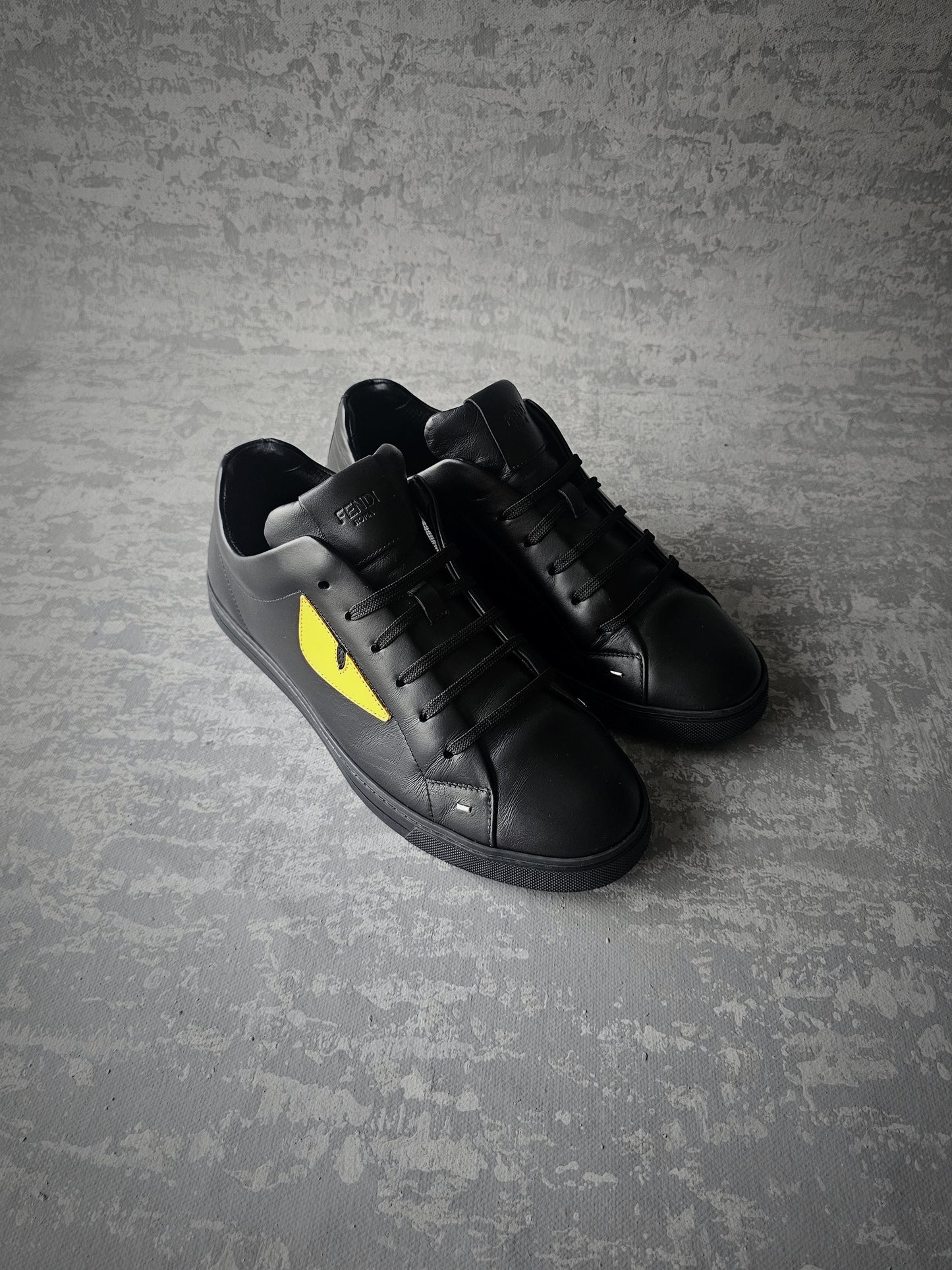 FENDI Low-Top Leather Bug Eye Sneakers