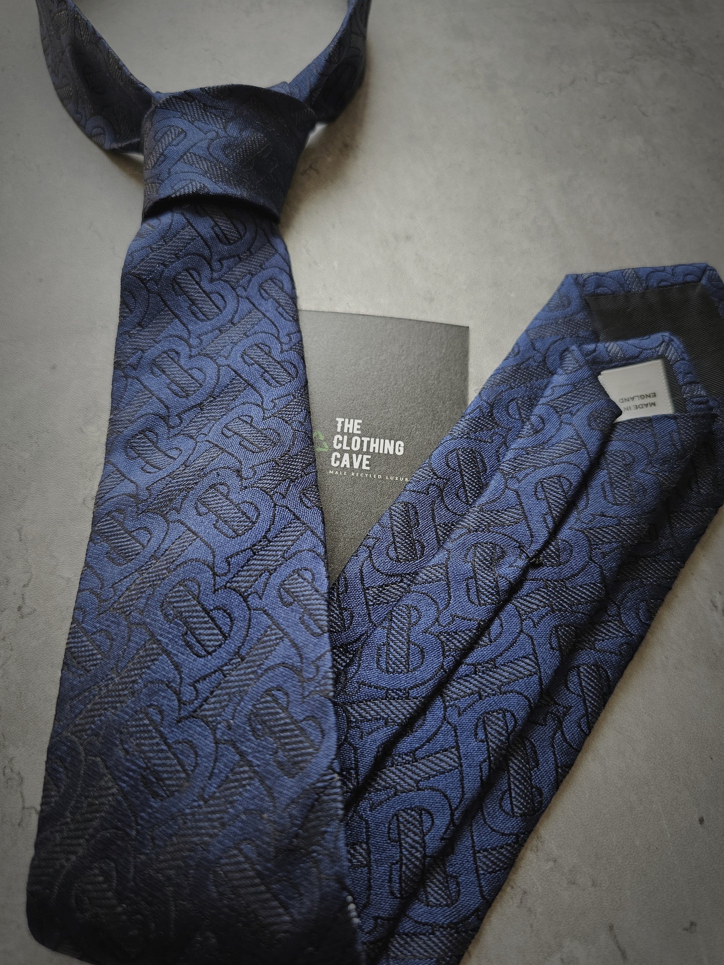 BURBERRY TB Monogram Silk Tie
