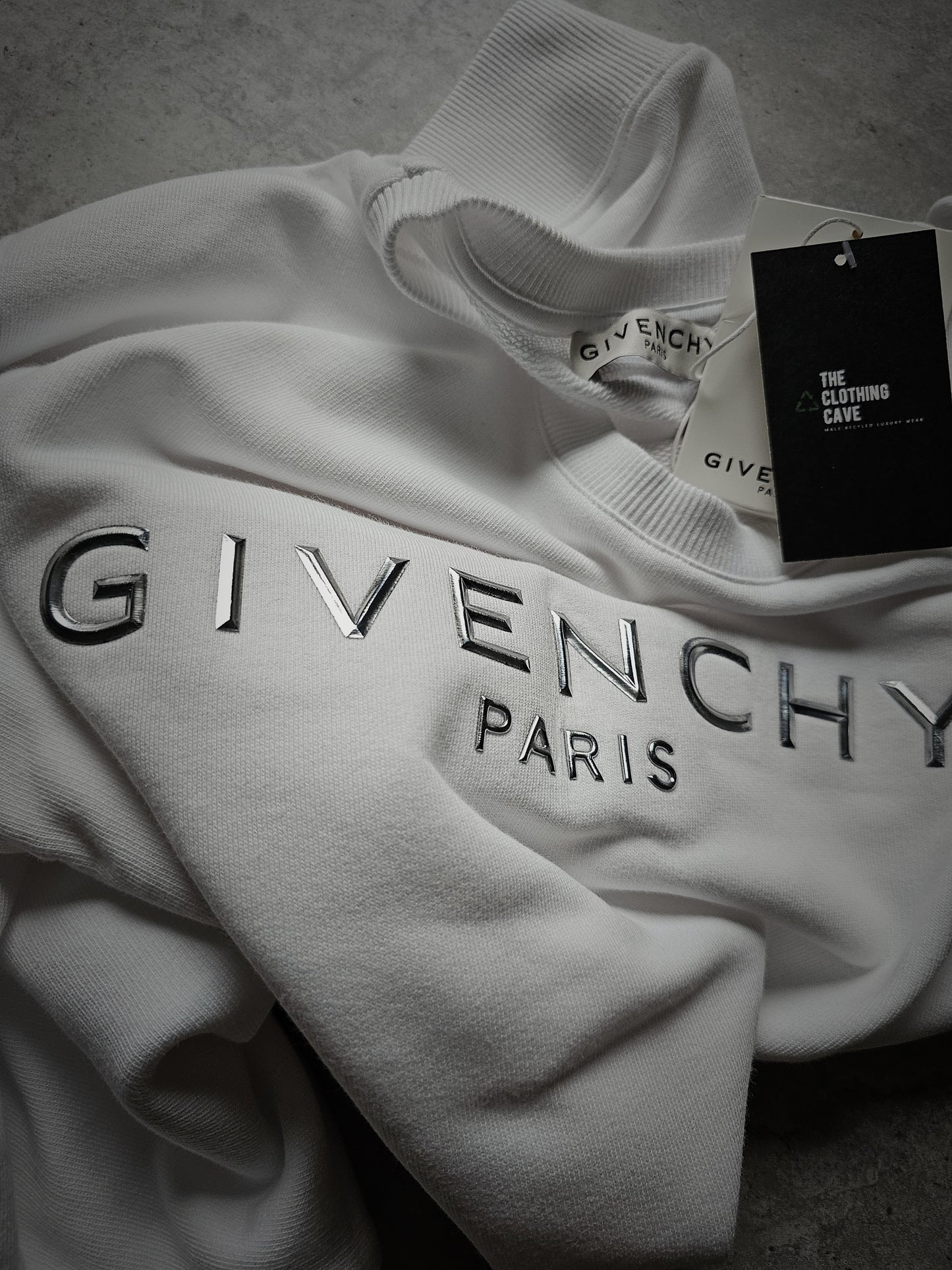 GIVENCHY Silver Logo Oversized Sweatshirt